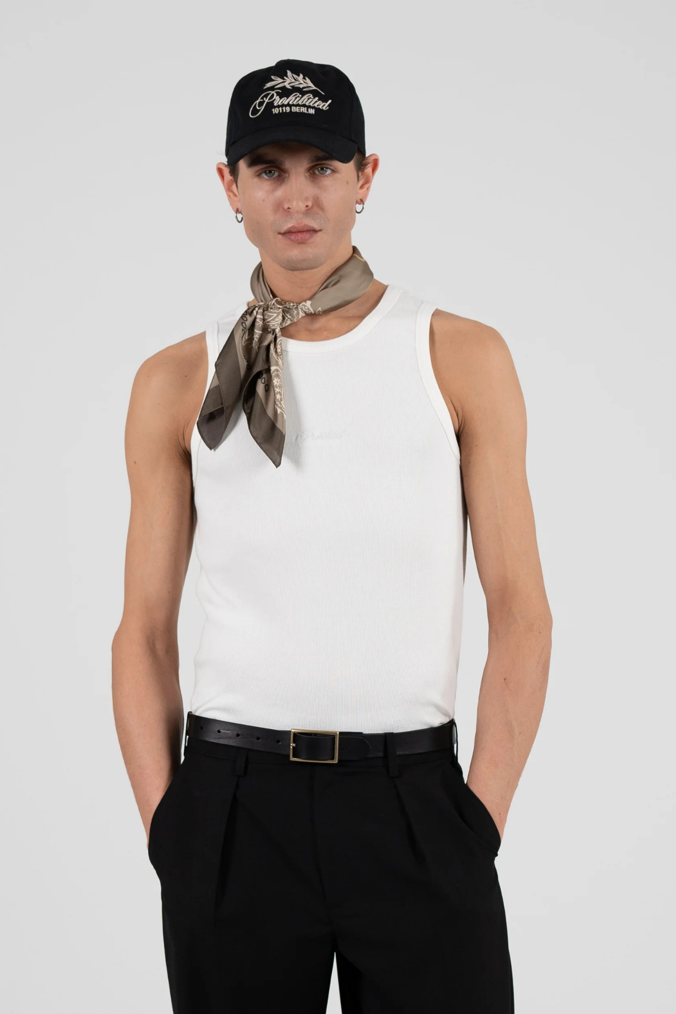 THE EMBROIDERY TANK TOP - OFF WHITE