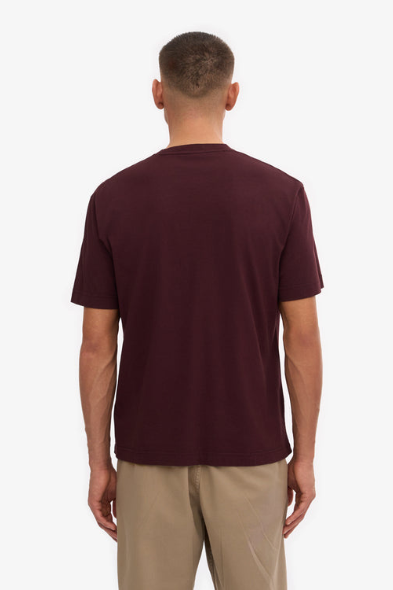OVERSIZED ORGANIC T-SHIRT - OXBLOOD RED