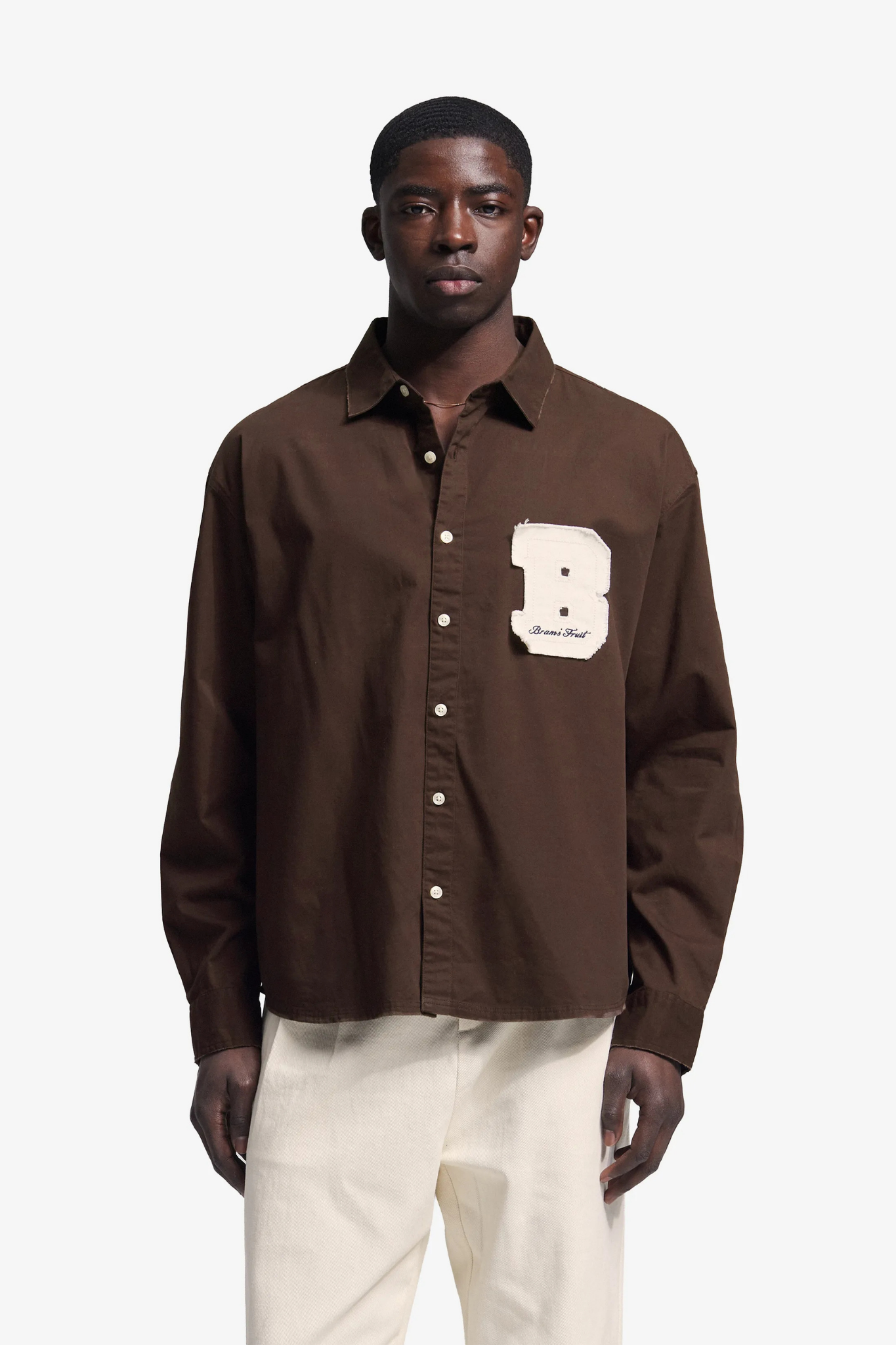 VARSITY LS SHIRT - BROWN