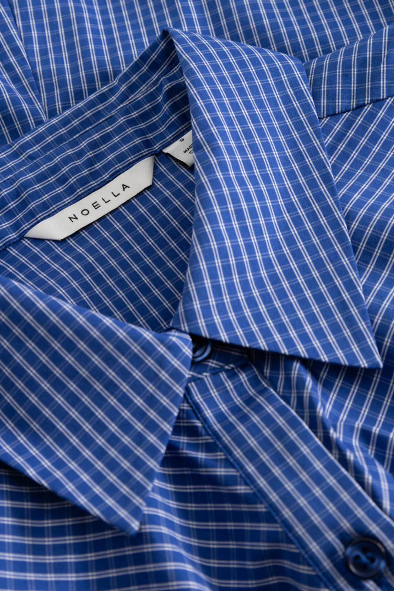 MICAIAH BLOUSE - DAVY BLUE CHECK