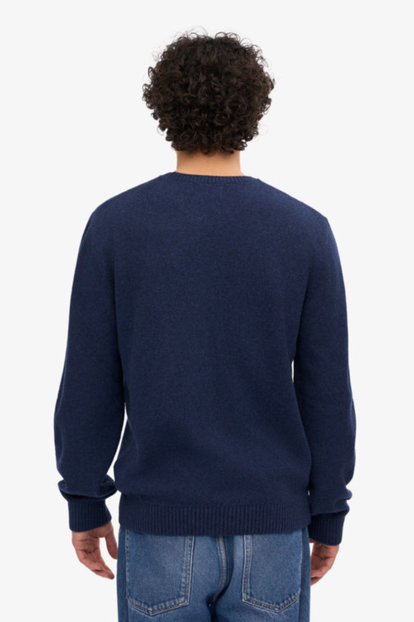 CLASSIC MERINO WOOL CREW - MARINE BLUE
