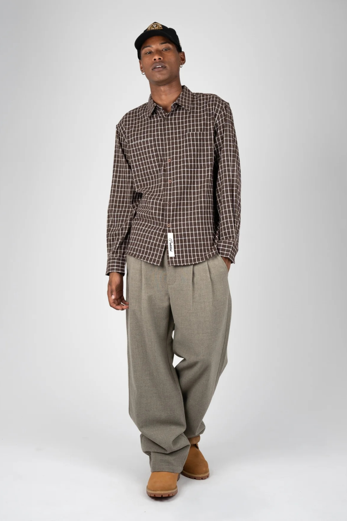 SEASONED FLANNEL SHIRT - BROWN