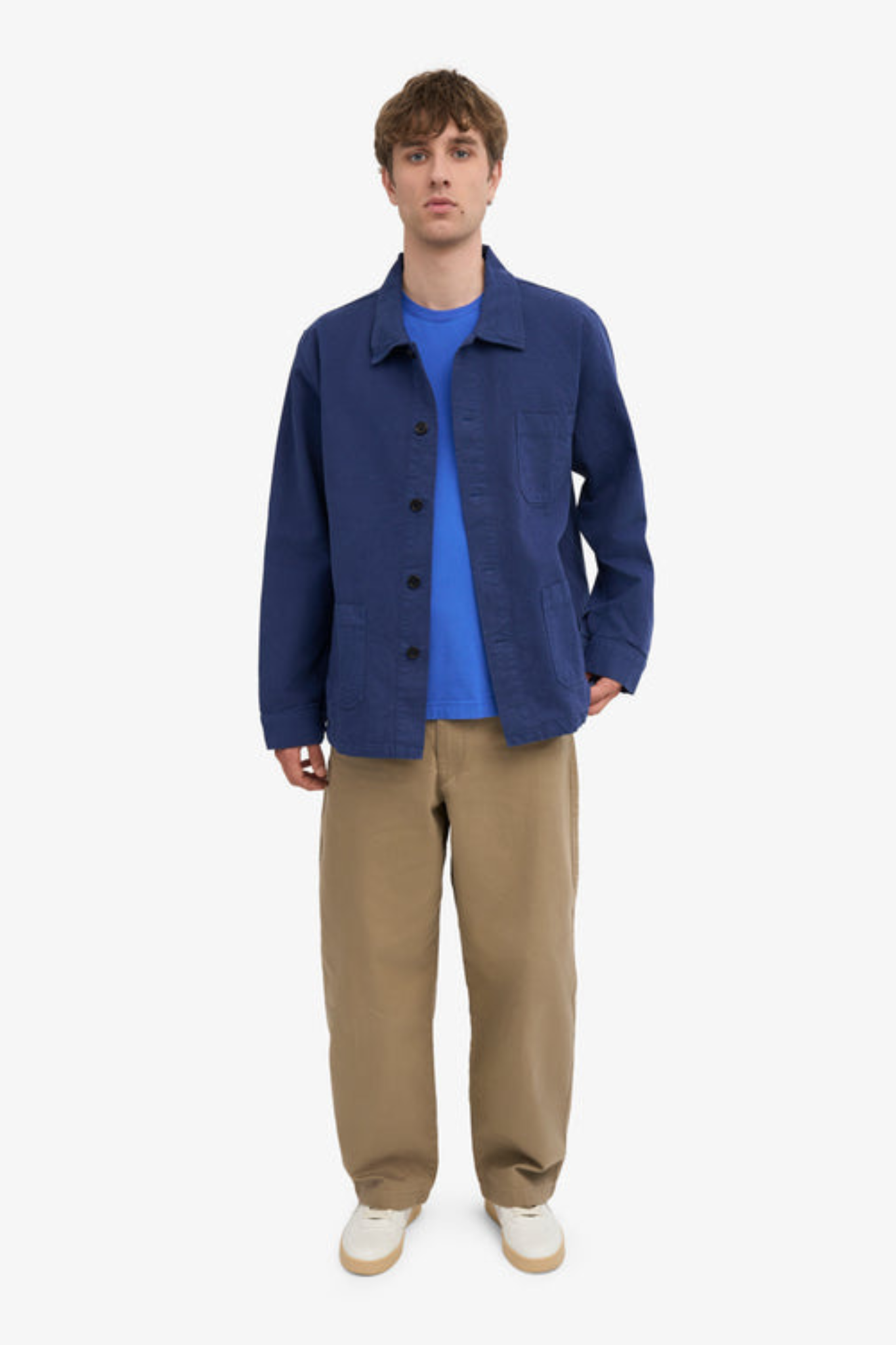 ORGANIC WORKWEAR JACKET - MARINE BLUE