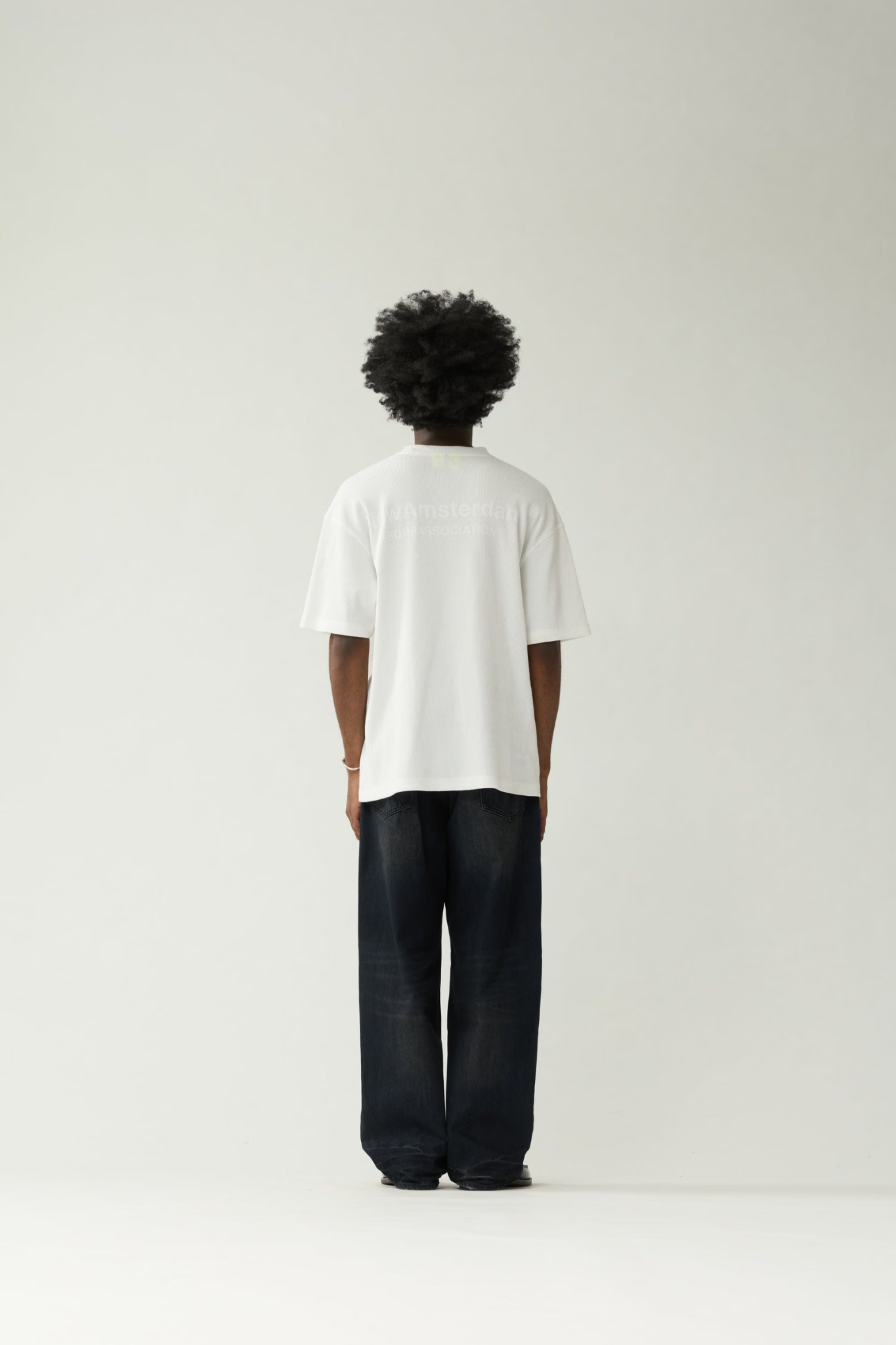 LOGO TEE WAFFLE T-SHIRT - WHITE