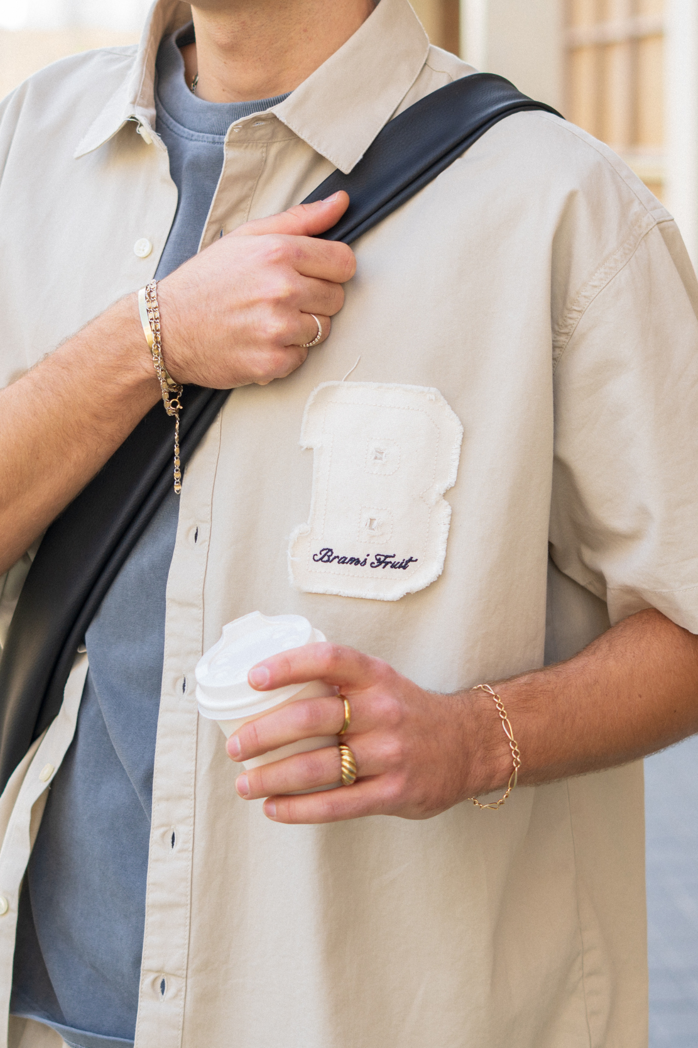 SHORTSLEEVE VARSITY SHIRT - DESERT