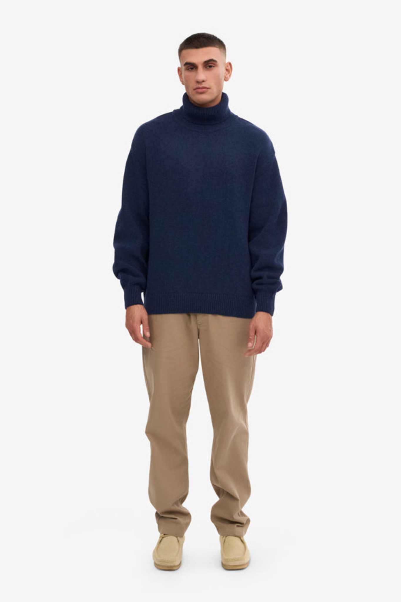MERINO WOOL TURTLENCK - MARINE BLUE