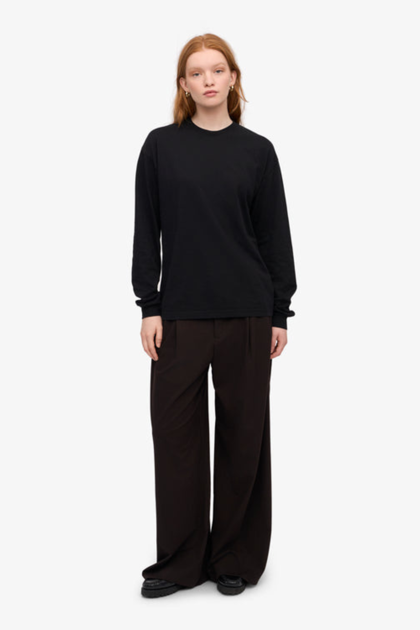 OVERSIZED ORGANIC LS T-SHIRT - DEEP BLACK
