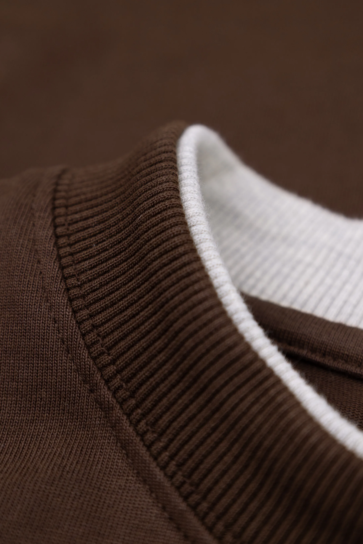 DOUBLE LAYER T-SHIRT - BROWN