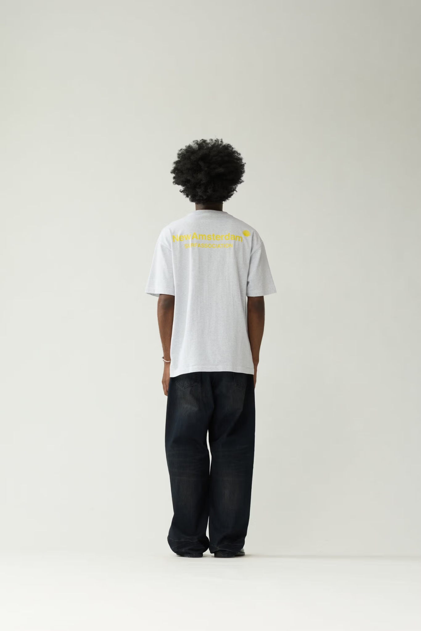LOGO T-SHIRT - ASH LEMON
