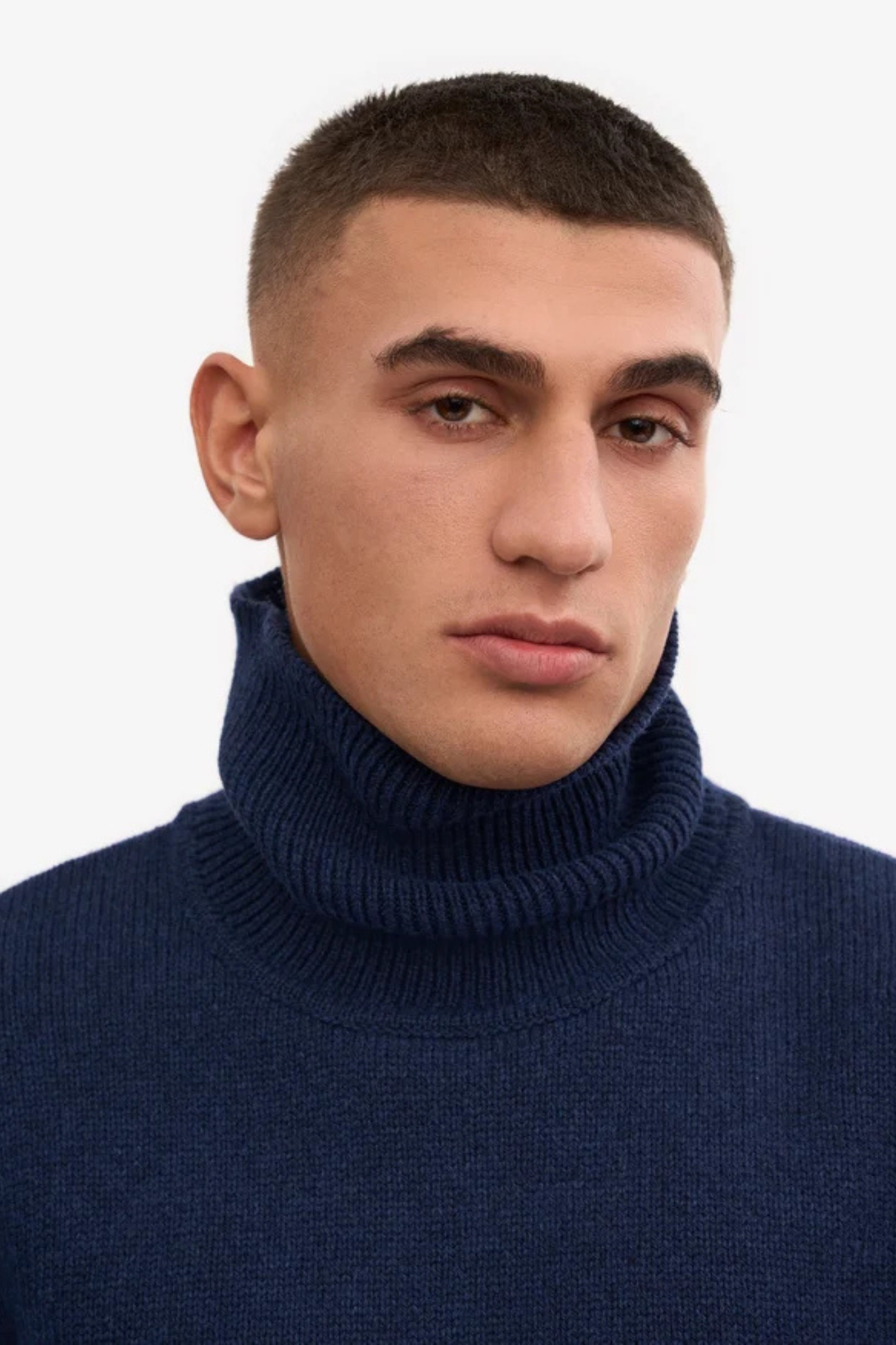MERINO WOOL TURTLENCK - MARINE BLUE