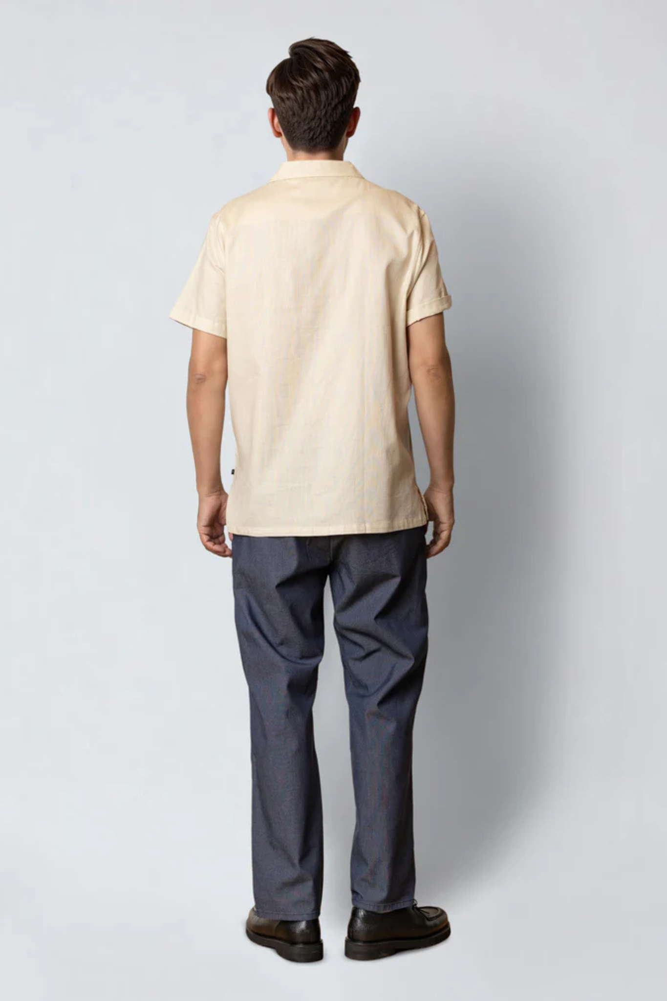 MARSEILLE DOBBY CHINOS PANTS - NAVY