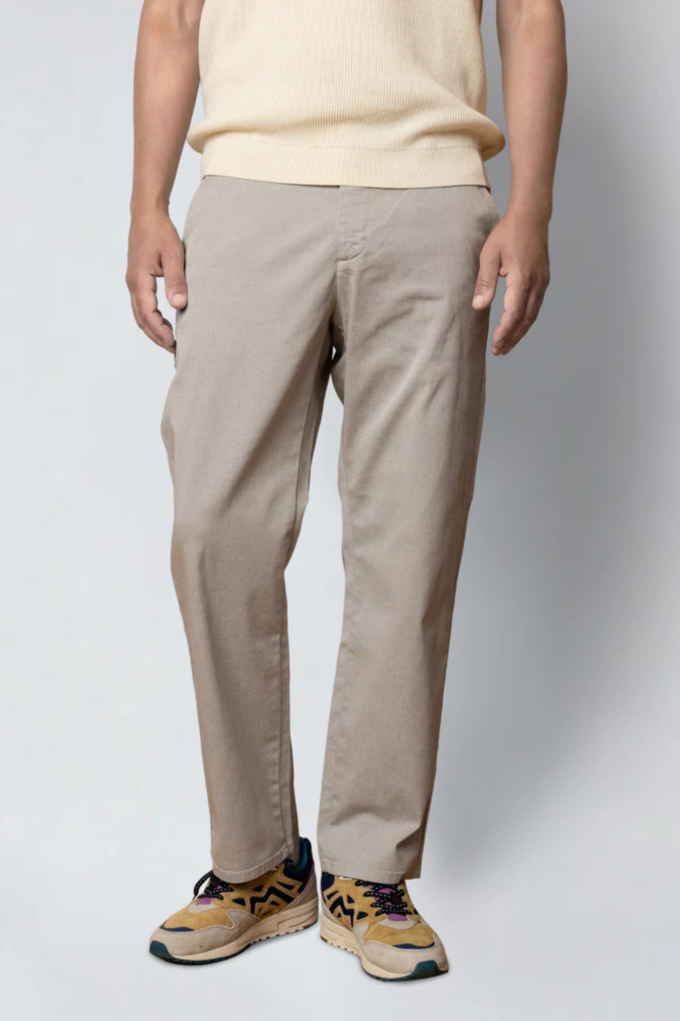MARSEILLE DOBBY CHINOS PANTS - SOFT SAND