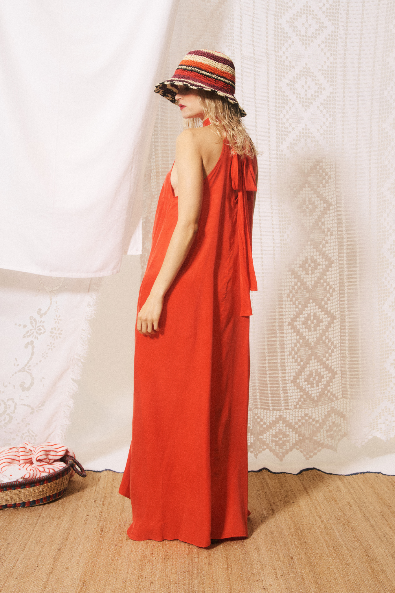 CATELLO DRESS - CORAIL