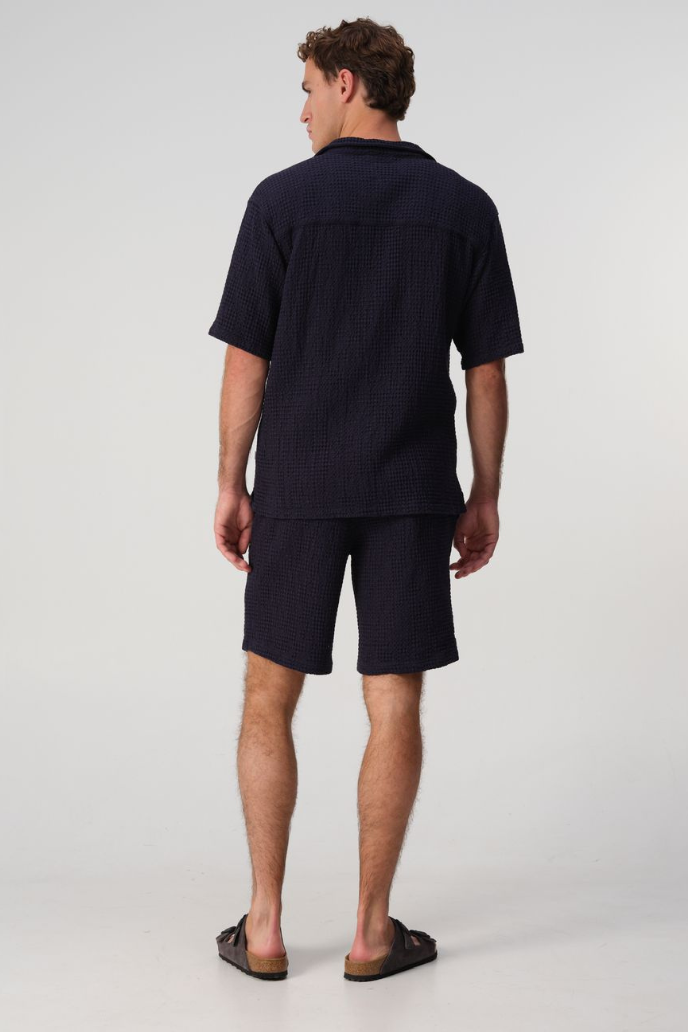 DUNCAN WAFFLE CASUAL SHIRT - SKY CAPTAIN