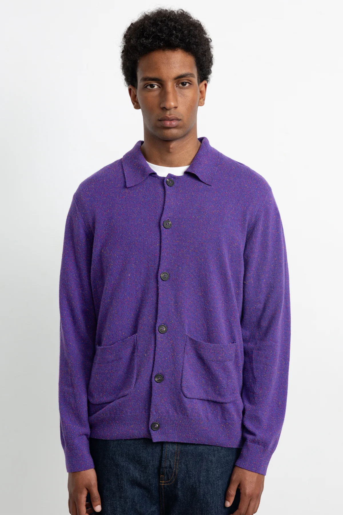 AXIAL CARDIGAN - PLAIN PURPLE
