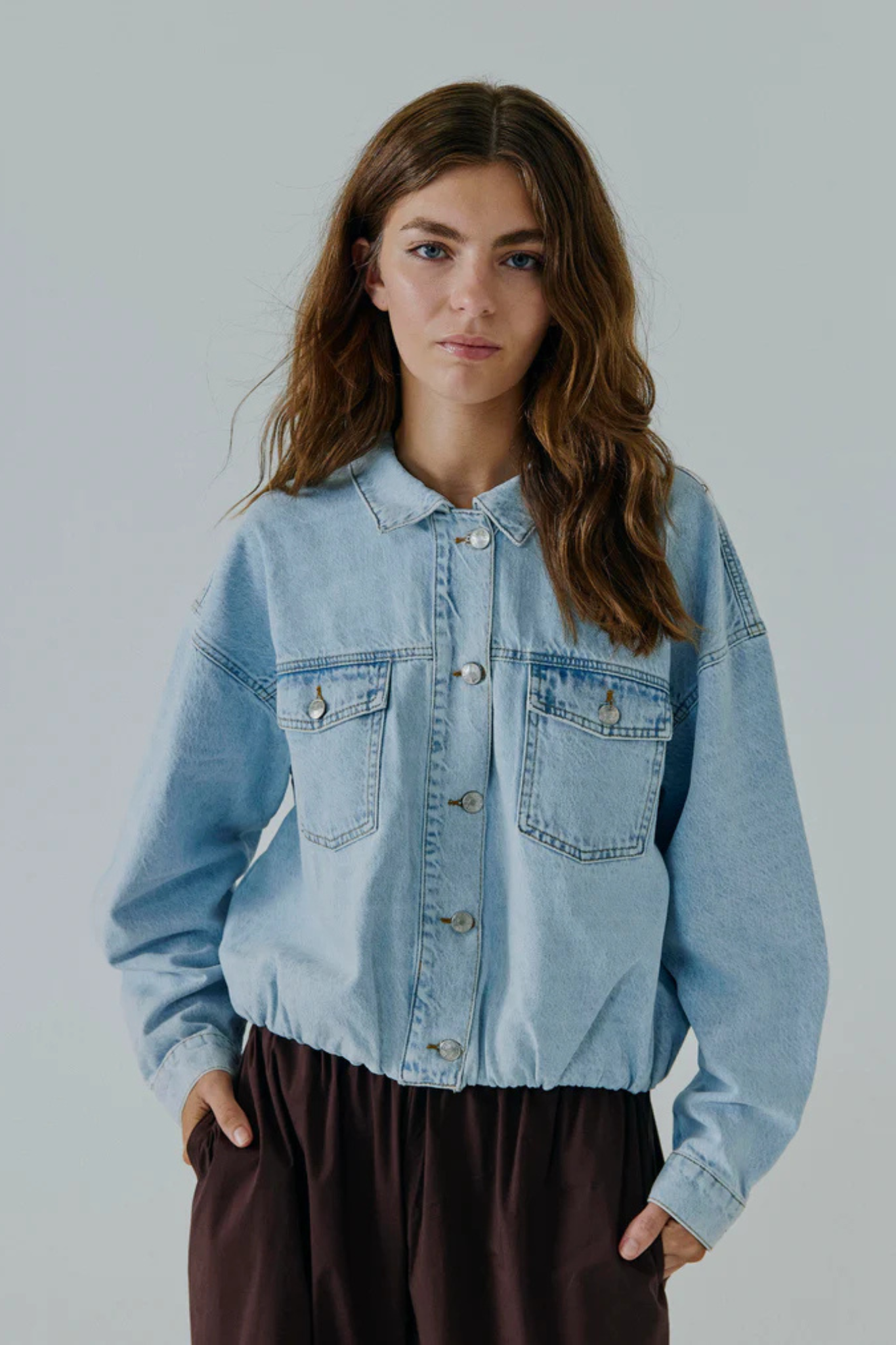 MIE DENIM JACKET - LIGHT BLUE WASH