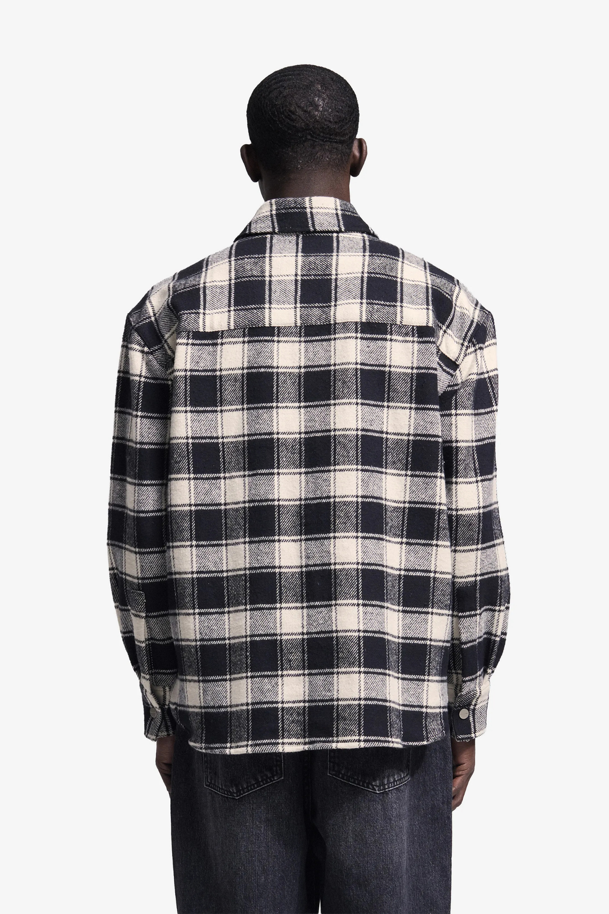 FLANEL OVERSHIRT - BLACK