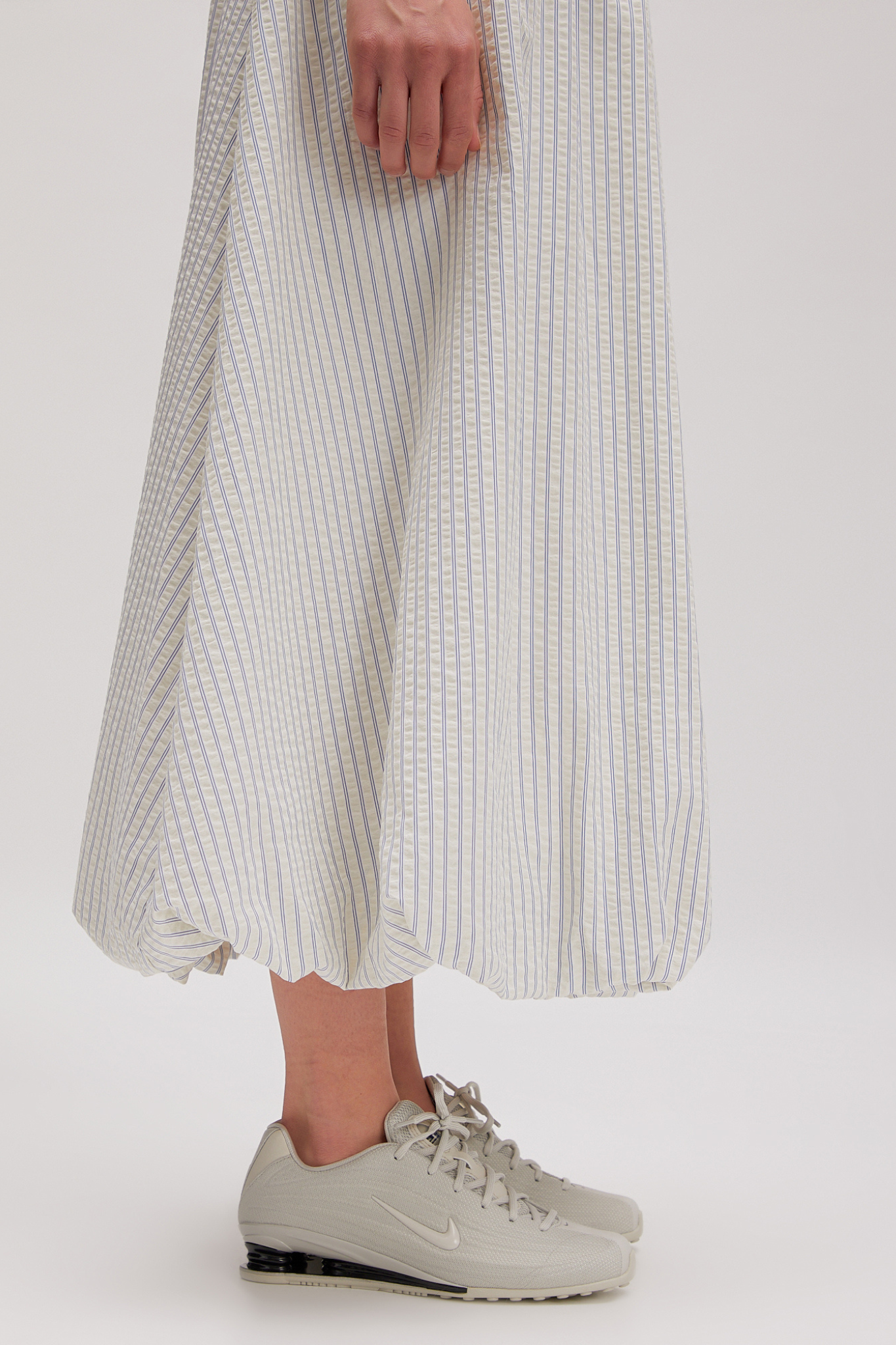 REYNA SKIRT - CREAM AND BLUE STRIPE