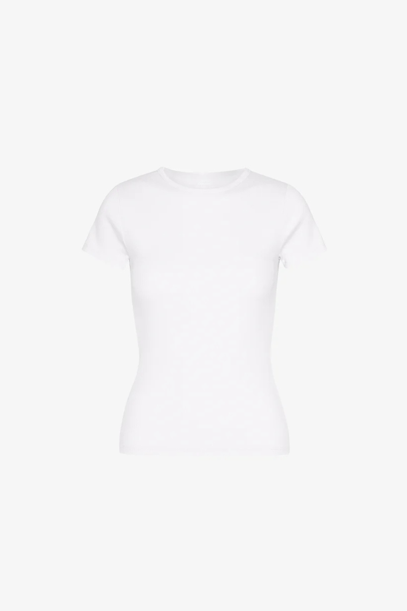ORGANIC RIB SS T-SHIRT - OPTICAL WHITE