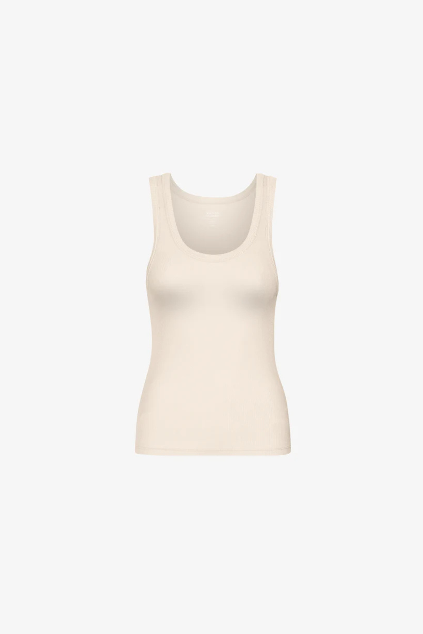 ORGANIC RIB TANK TOP WOMEN - IVORY WHITE