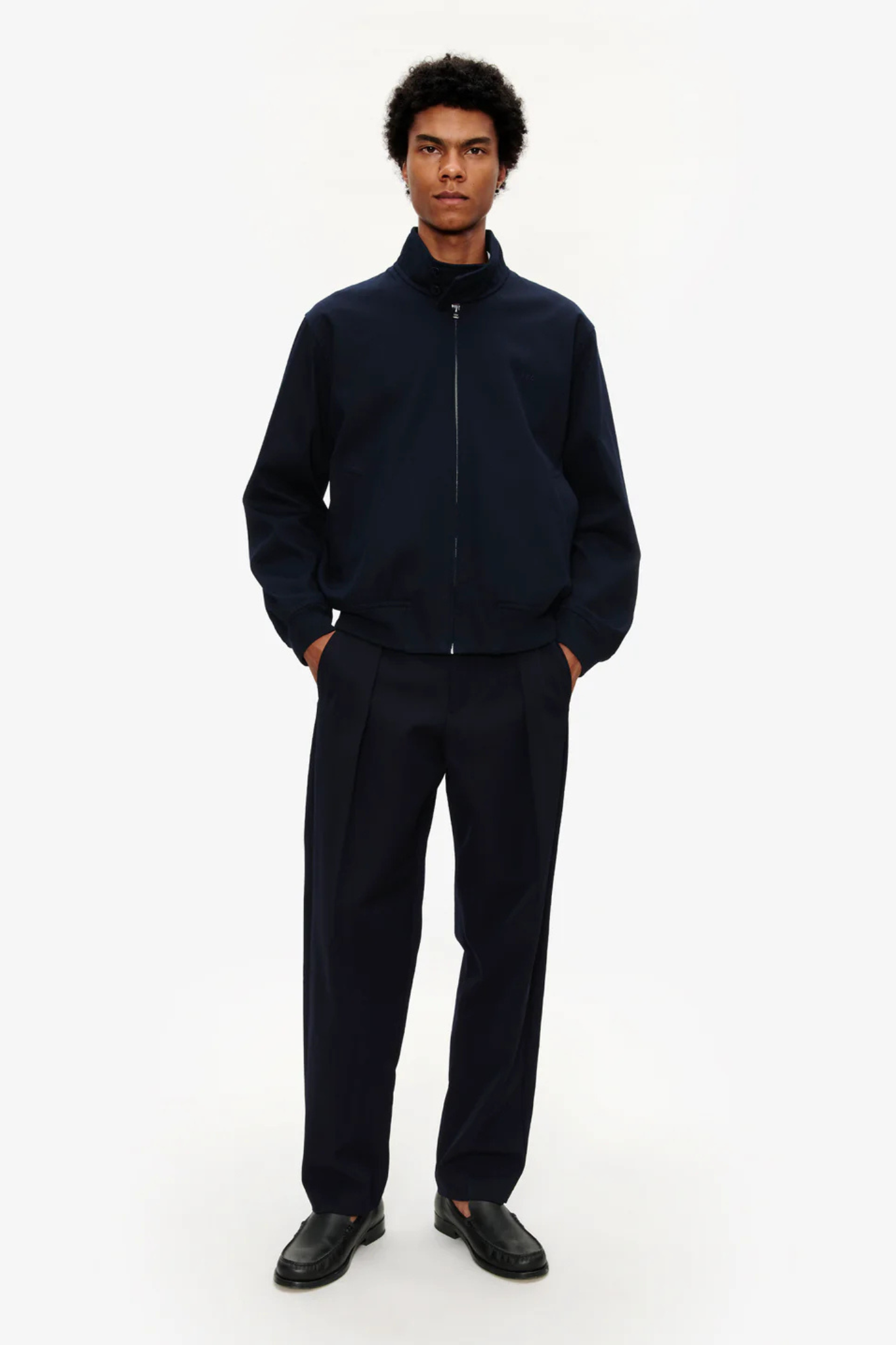 ZIPPED JACKET - DARK NAVY