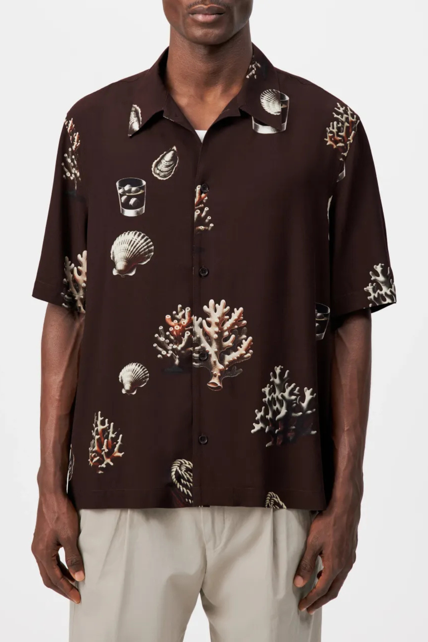 MERYN SHIRT - BROWN PRINT