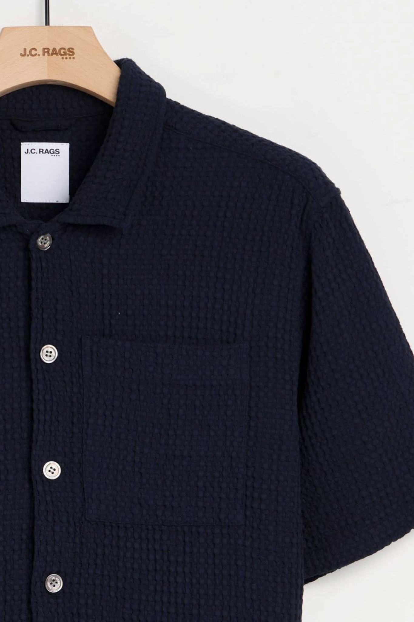 DUNCAN WAFFLE CASUAL SHIRT - SKY CAPTAIN
