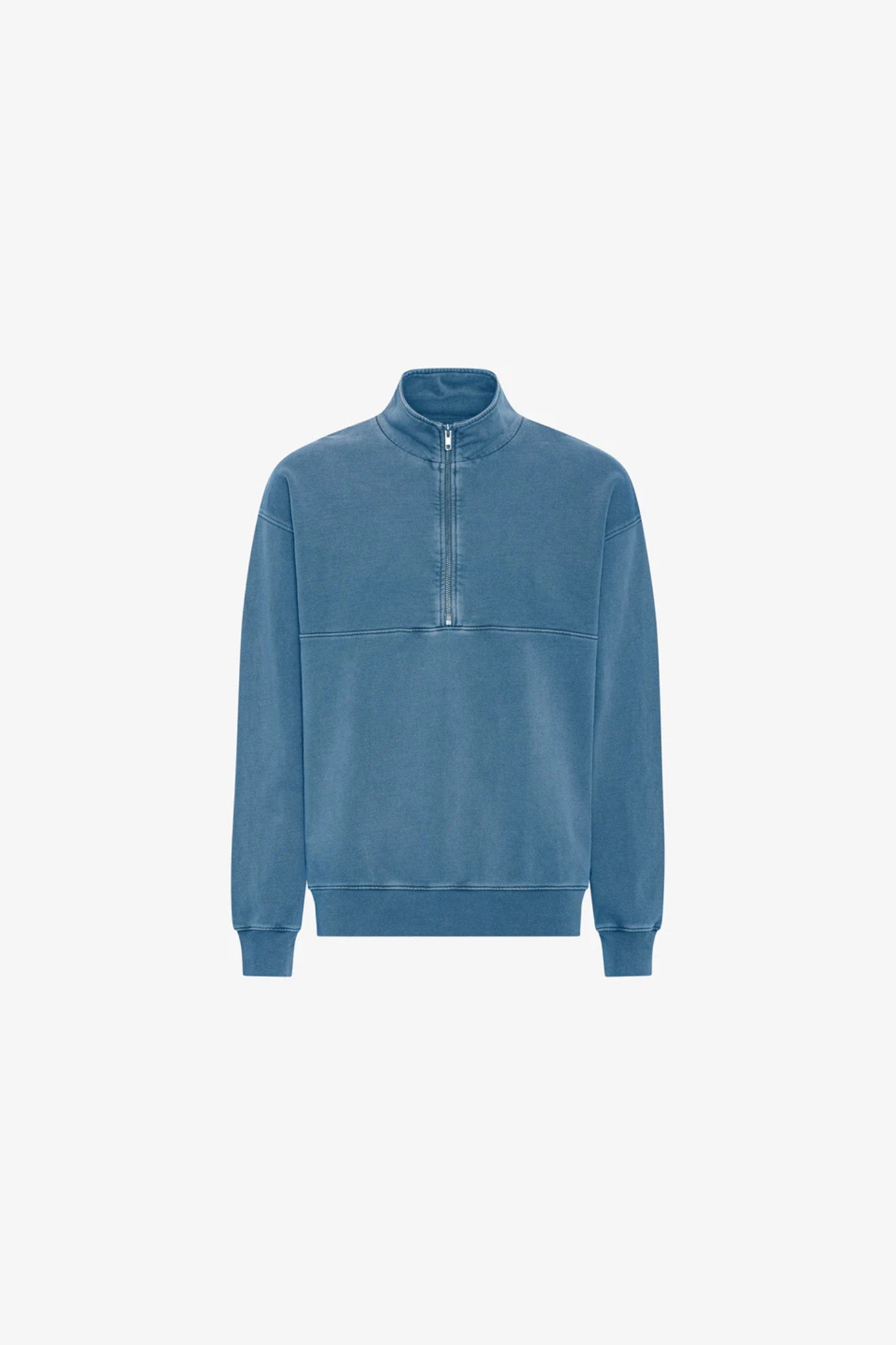 ORGANIC QUARTER ZIP - FADED INDIGO