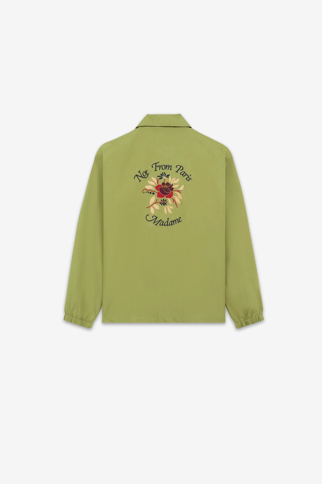 VESTE SLOGAN ROSE - OLIVE