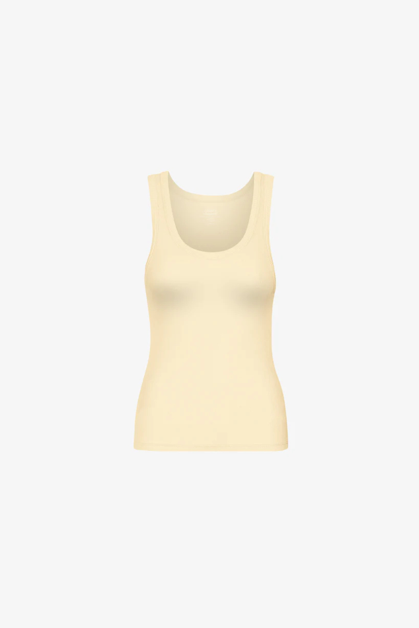 ORGANIC RIB TANK TOP WOMEN - SOFT YELLOW
