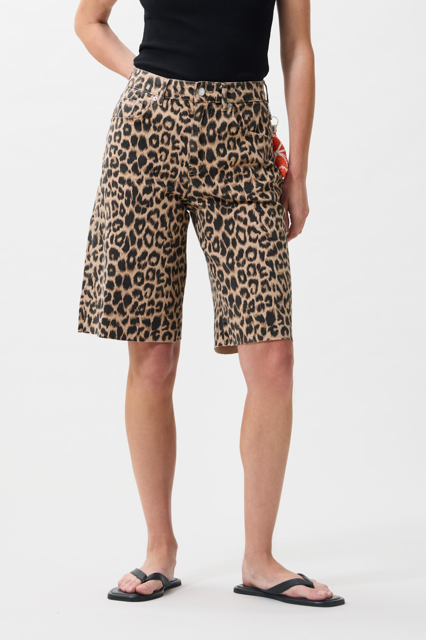 LOOSE FIT LEOPARD SHORTS - GREY MORN