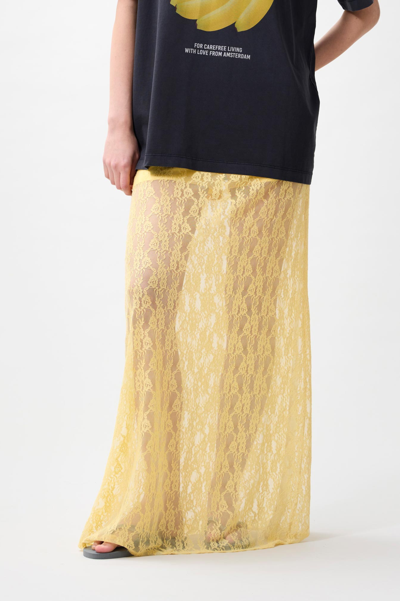 LACE SKIRT - MELLOW YELLOW