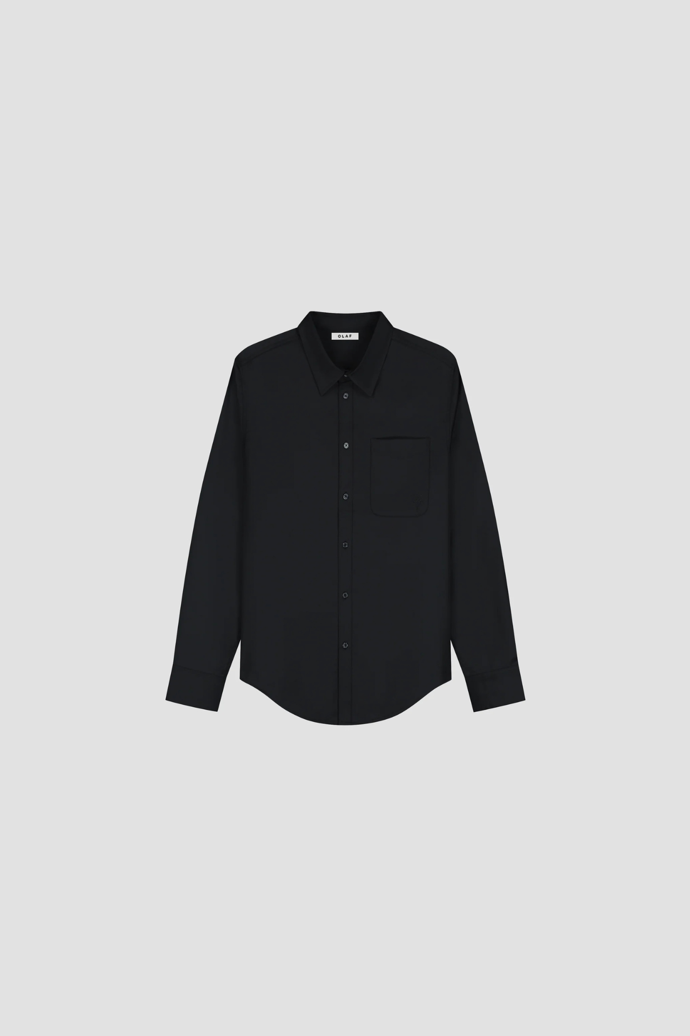TROPICAL WOOL BLEND SHIRT - BLACK