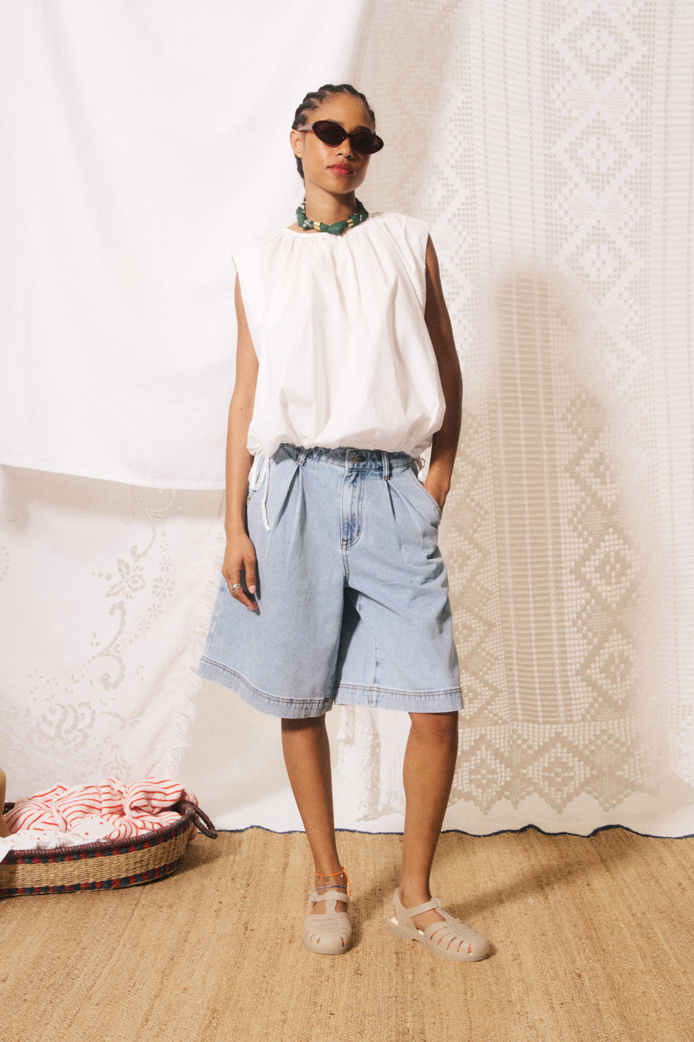 GASPARE SHORT - BLEU JEAN