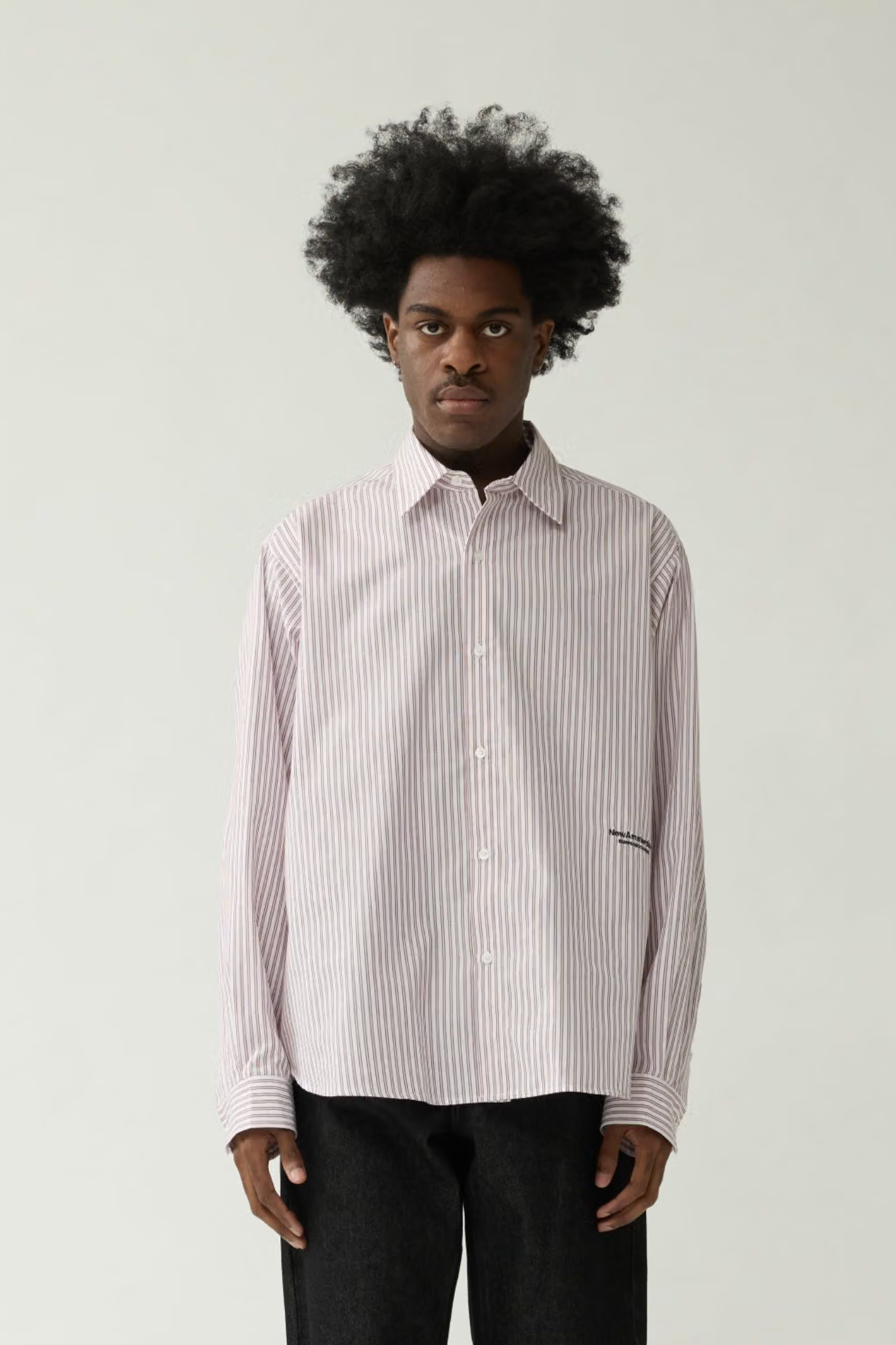 BEACH SHIRT - WHITE/RED STRIPE