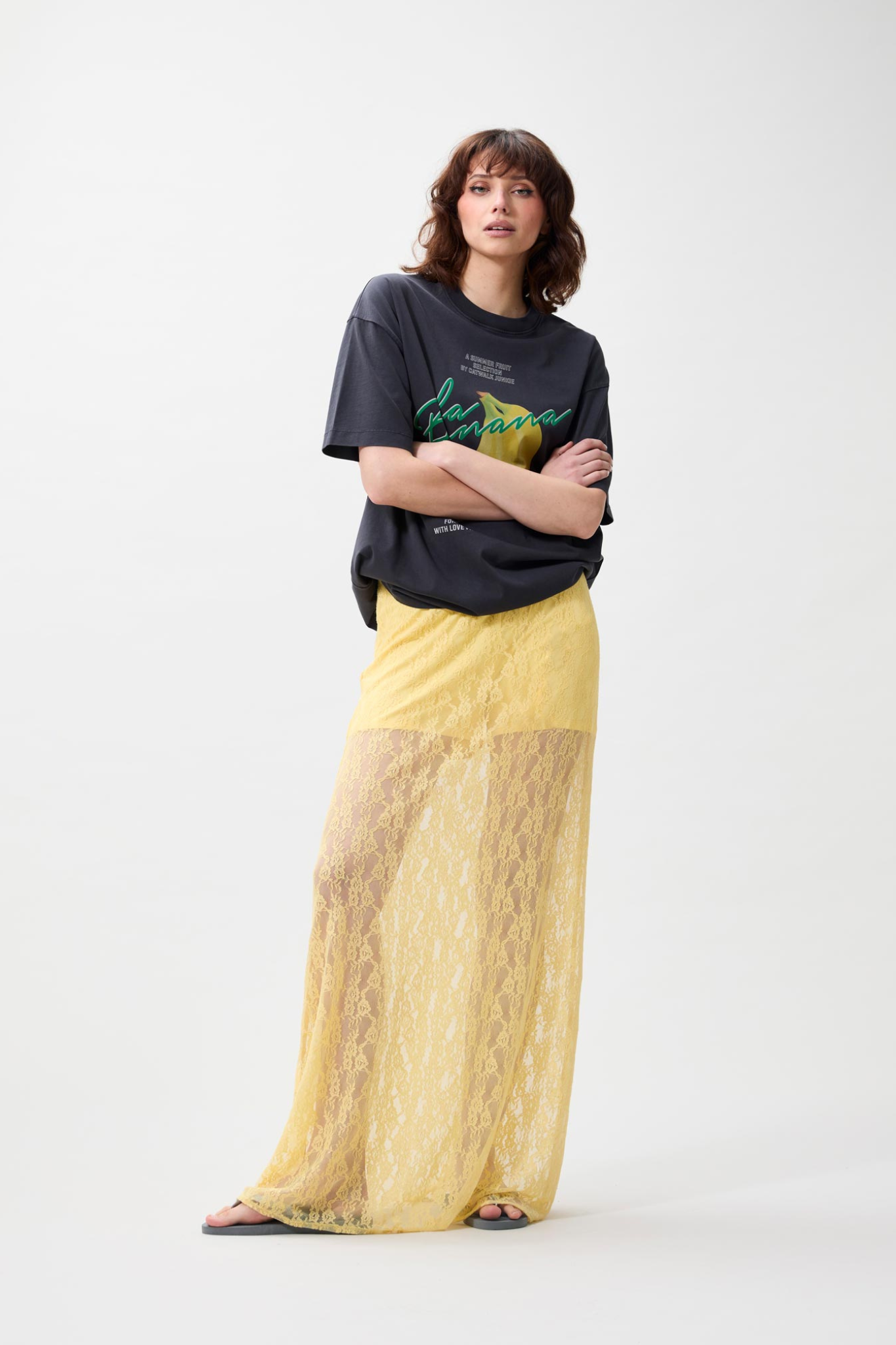 LACE SKIRT - MELLOW YELLOW