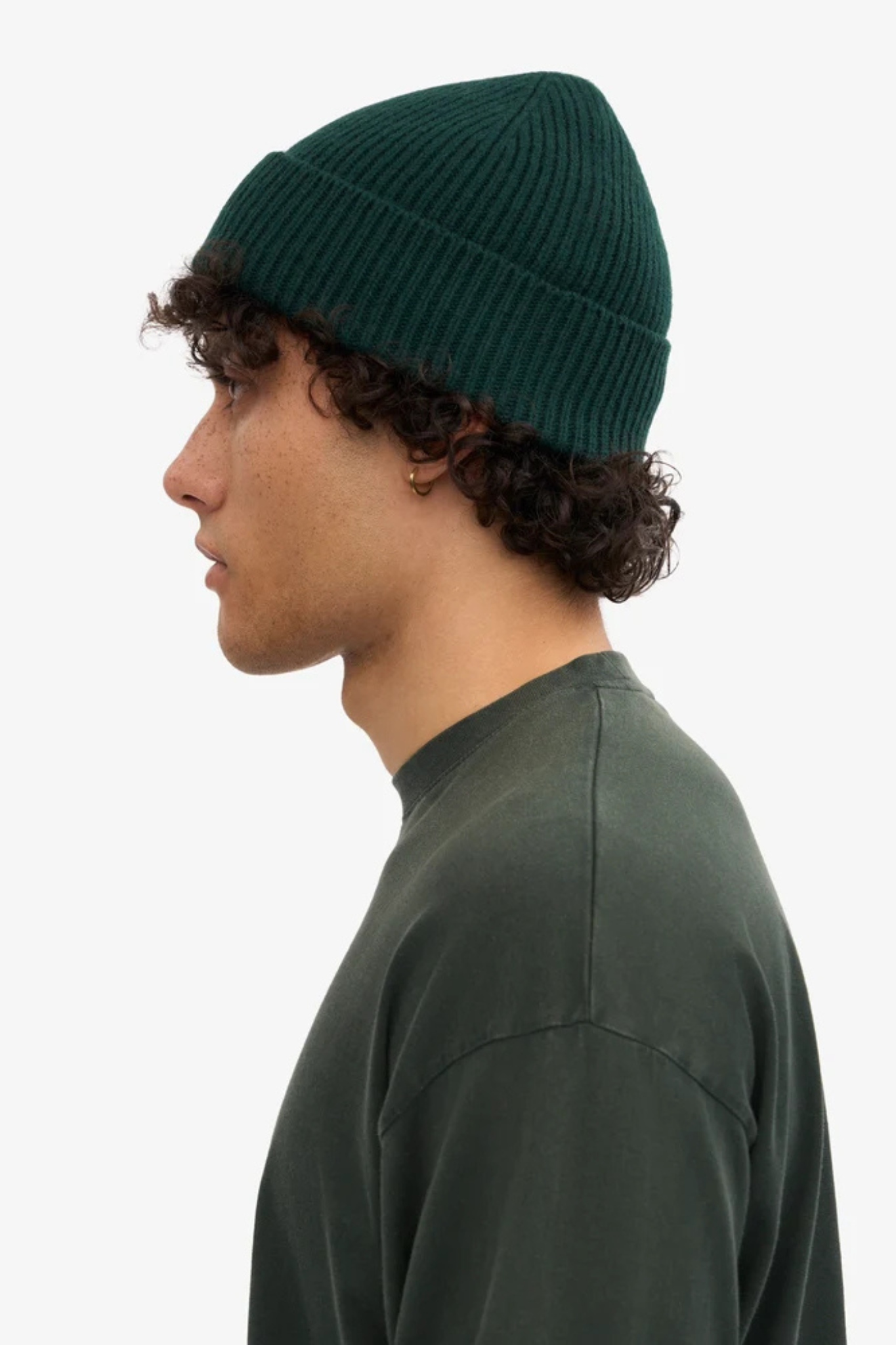 MERINO WOOL BEANIE - EMERALD GREEN