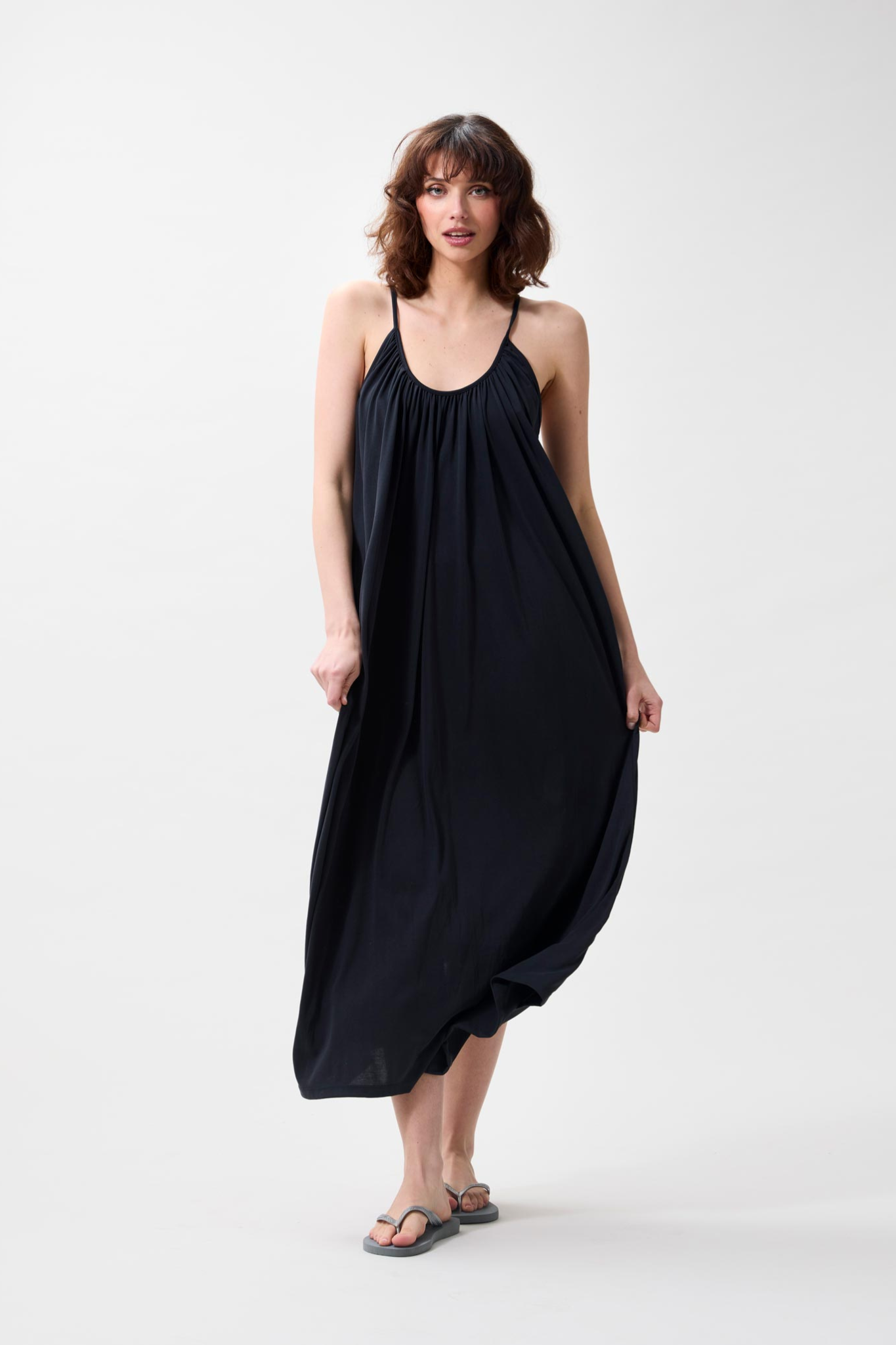 STRAP DRESS - DARK GREY