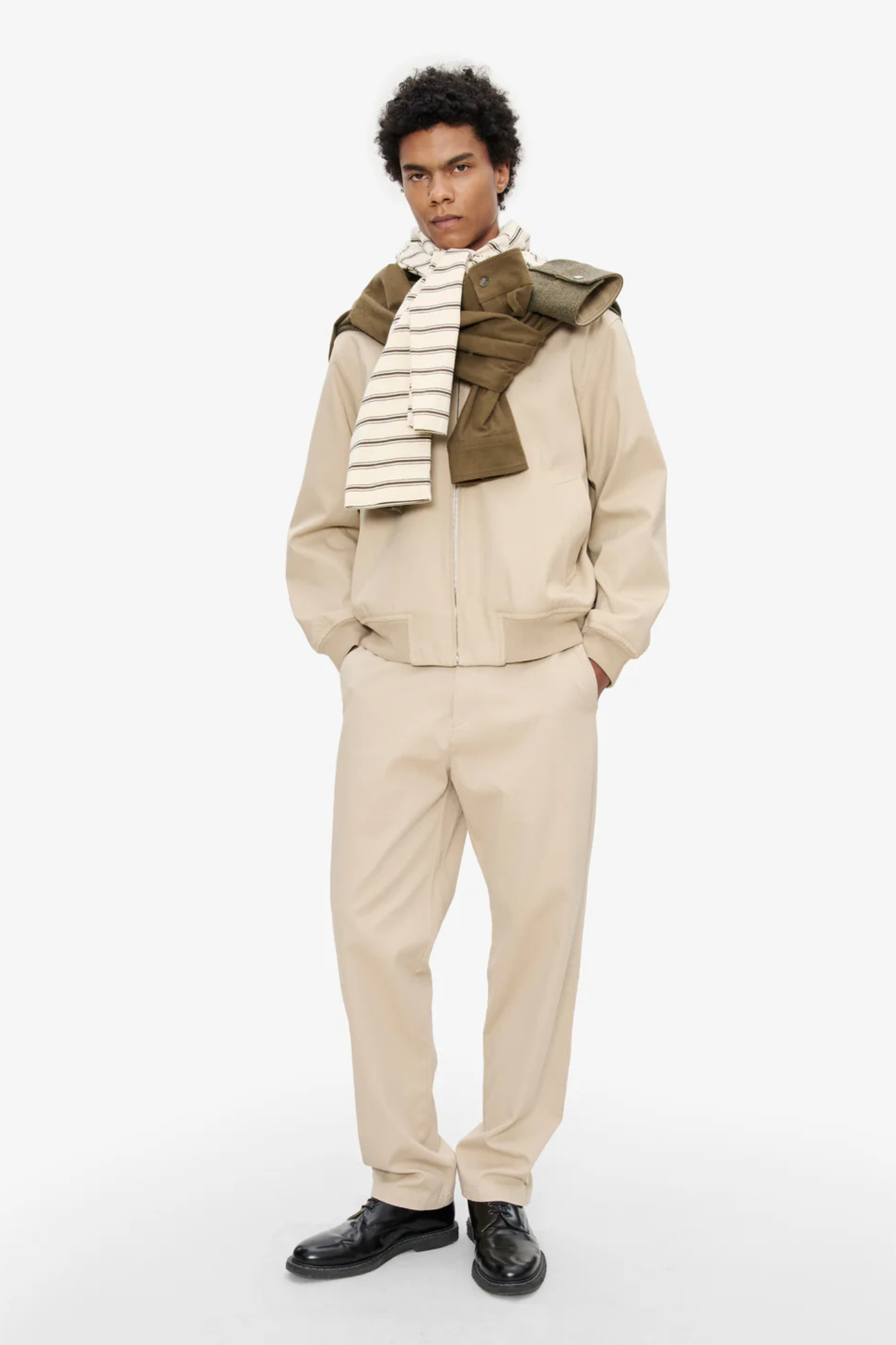 ZIPPED JACKET - BEIGE