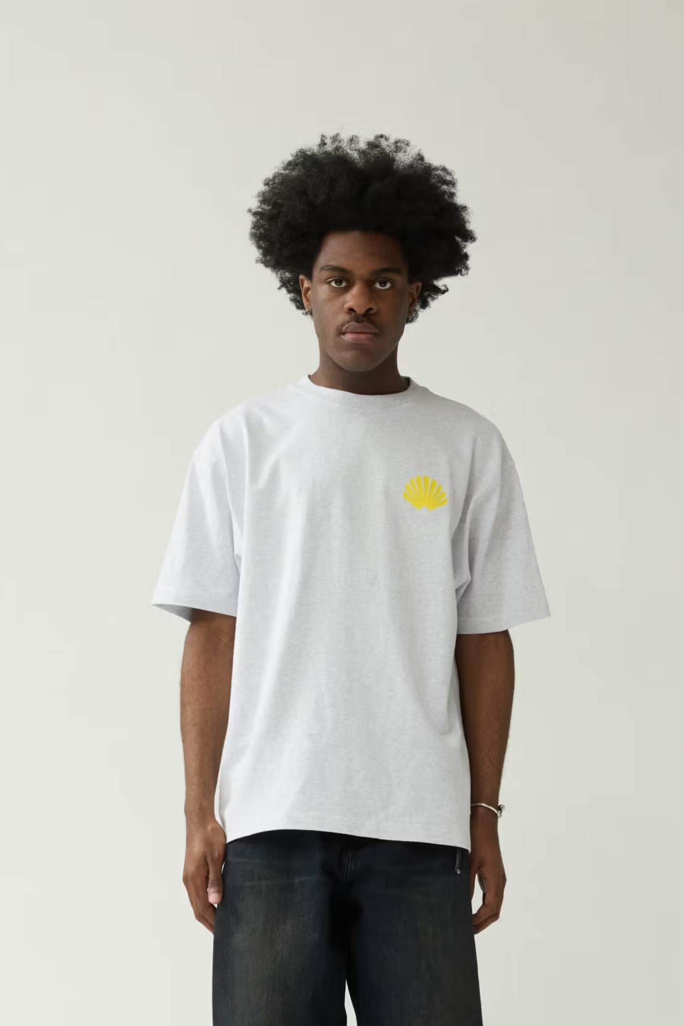 LOGO T-SHIRT - ASH LEMON