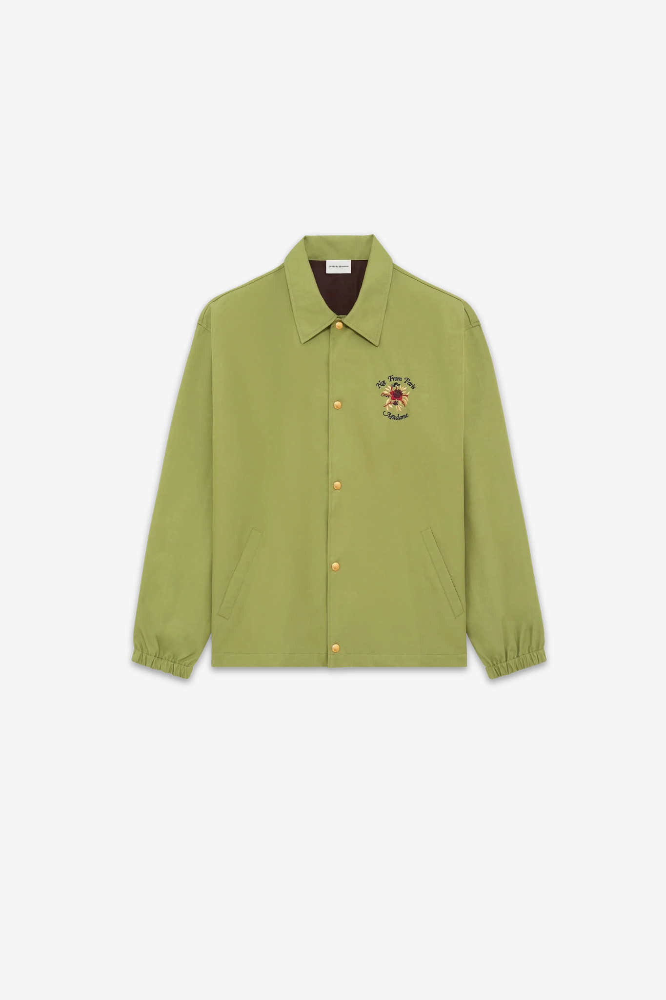 VESTE SLOGAN ROSE - OLIVE