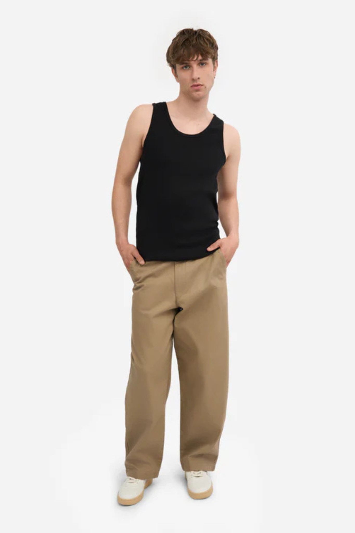 ORGANIC RIB TANK TOP - DEEP BLACK