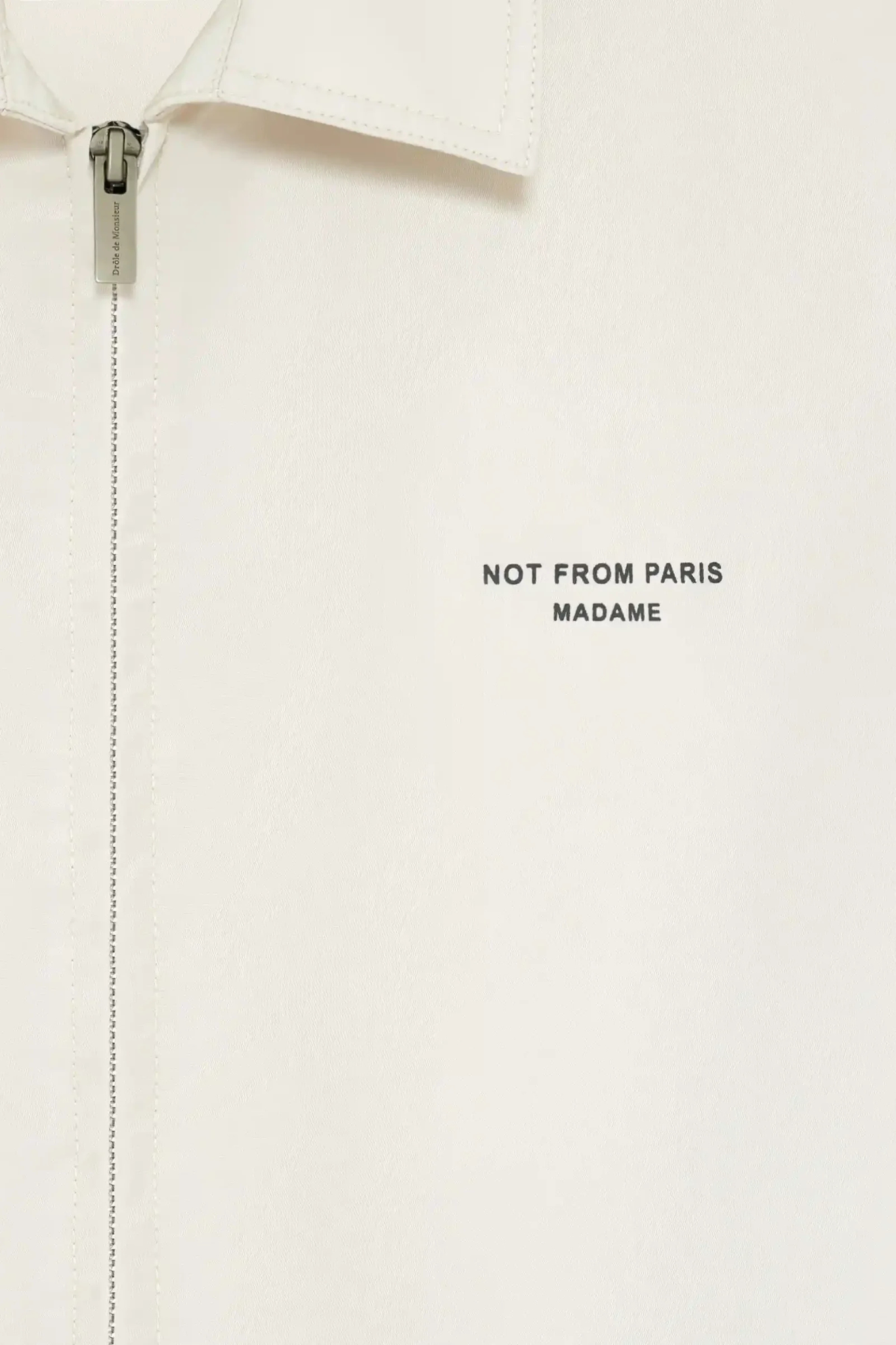 SLOGAN NYLON JACKET - LIGHT BEIGE