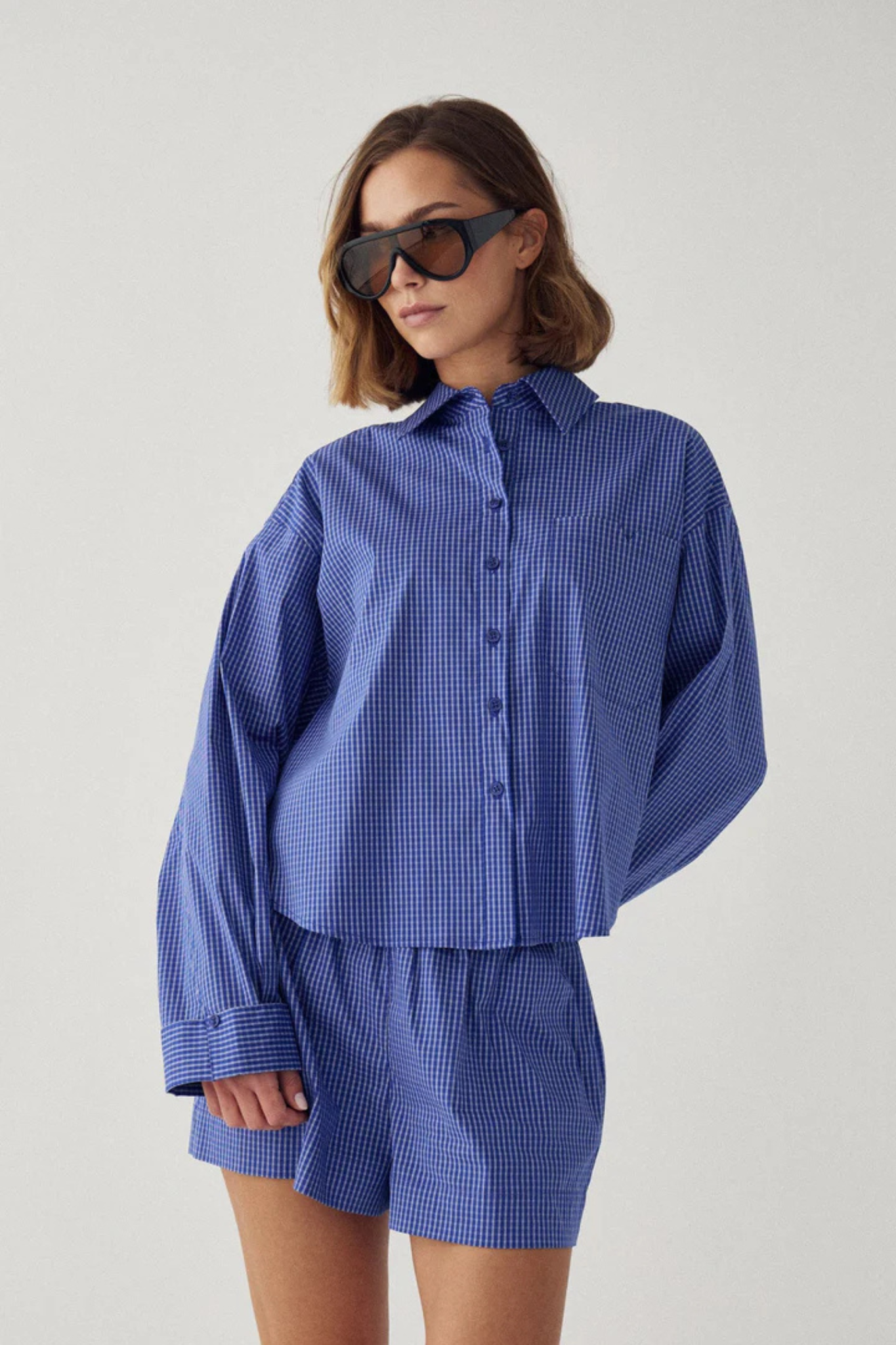 MARLON C SHIRT - DAVY BLUE CHECK