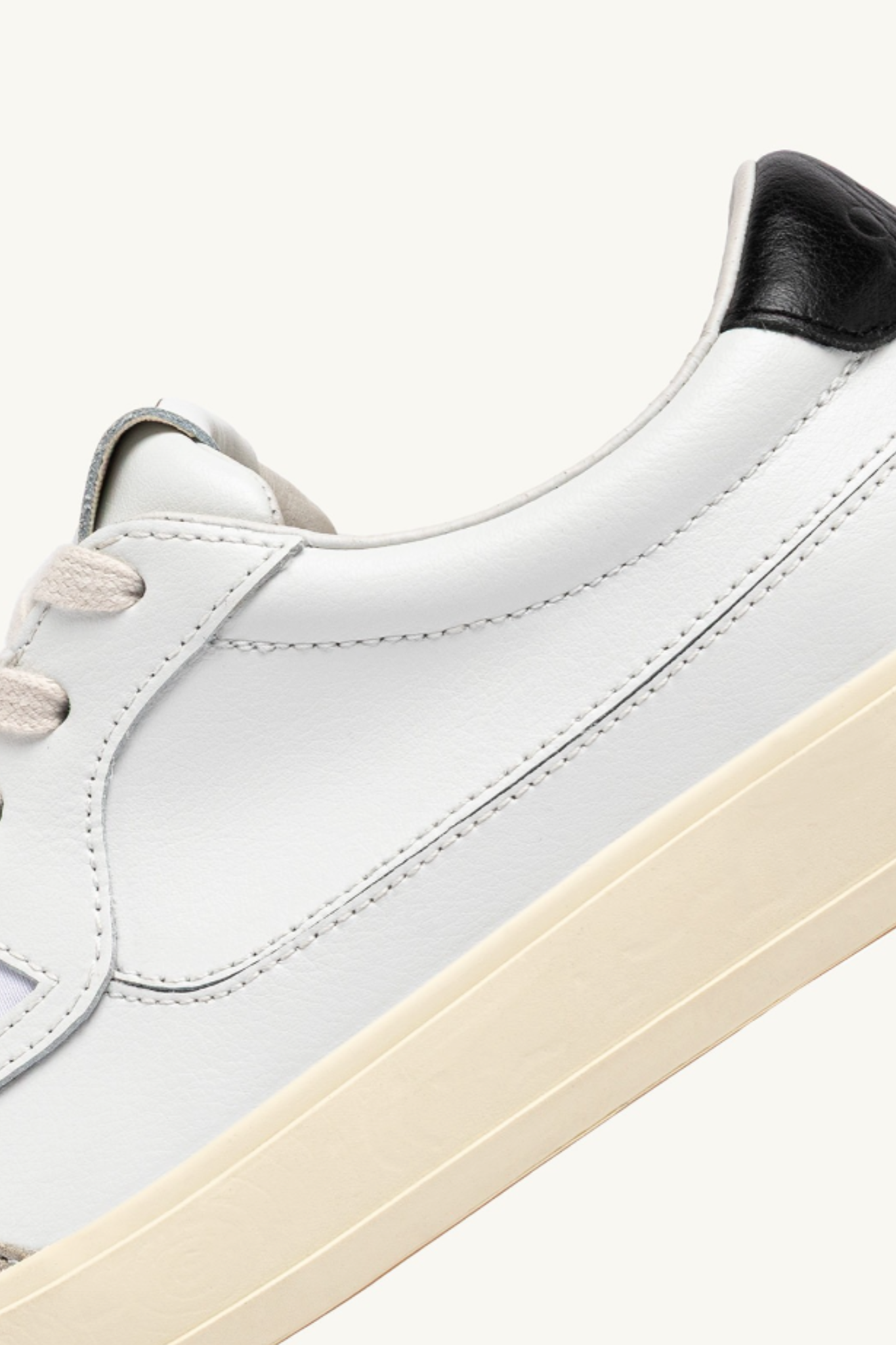 WINDSCAPE LOW WOMEN SNEAKERS - WHITE AND BLACK LEATHER