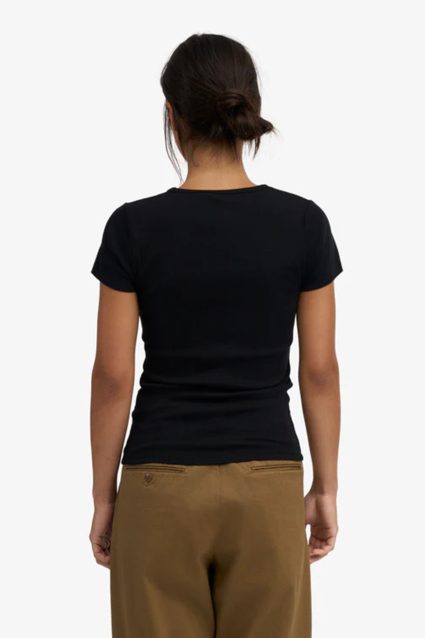 ORGANIC BOXY CROP T-SHIRT - DEEP BLACK