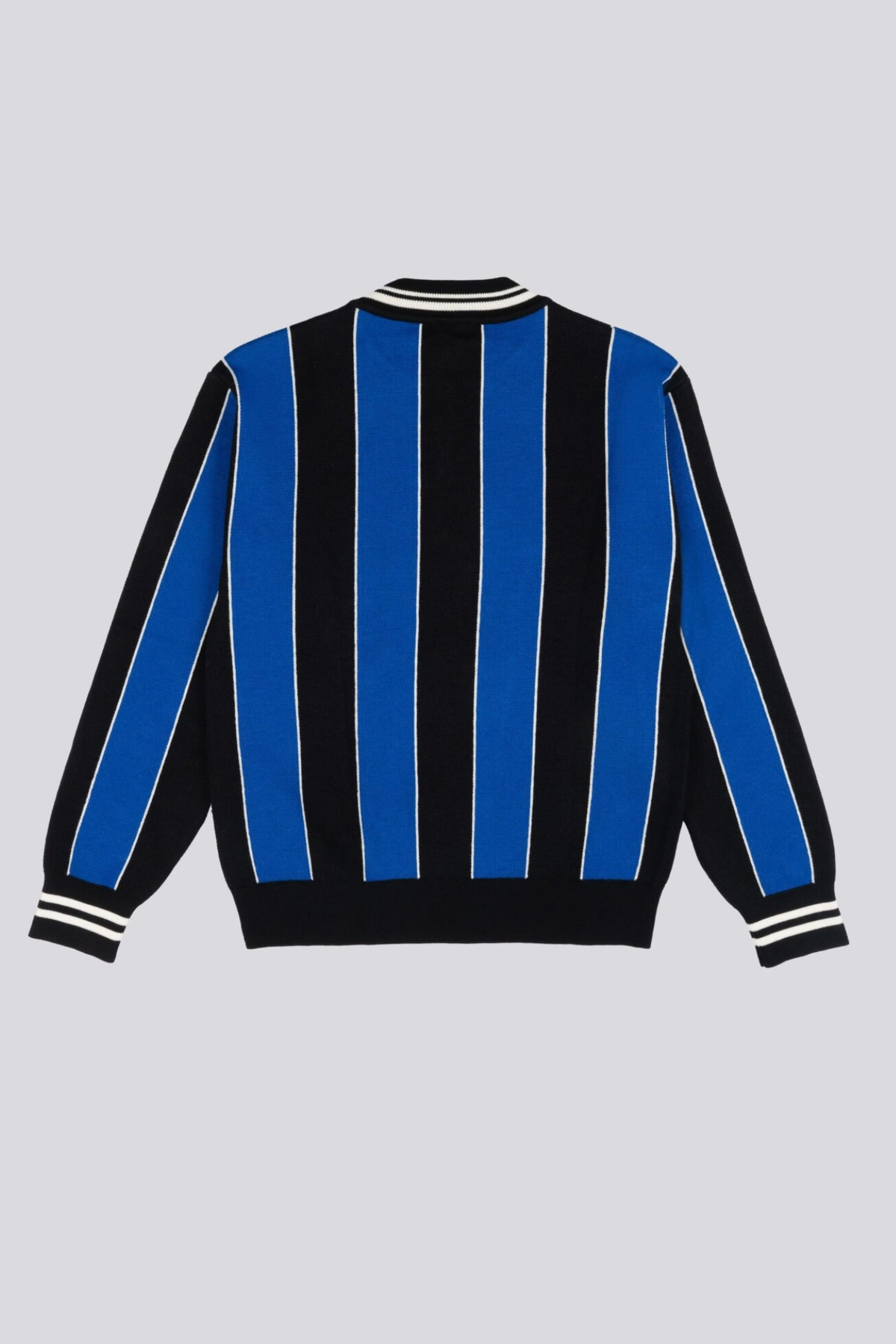KNITTED CYCLING POLO - BLUE/BLACK