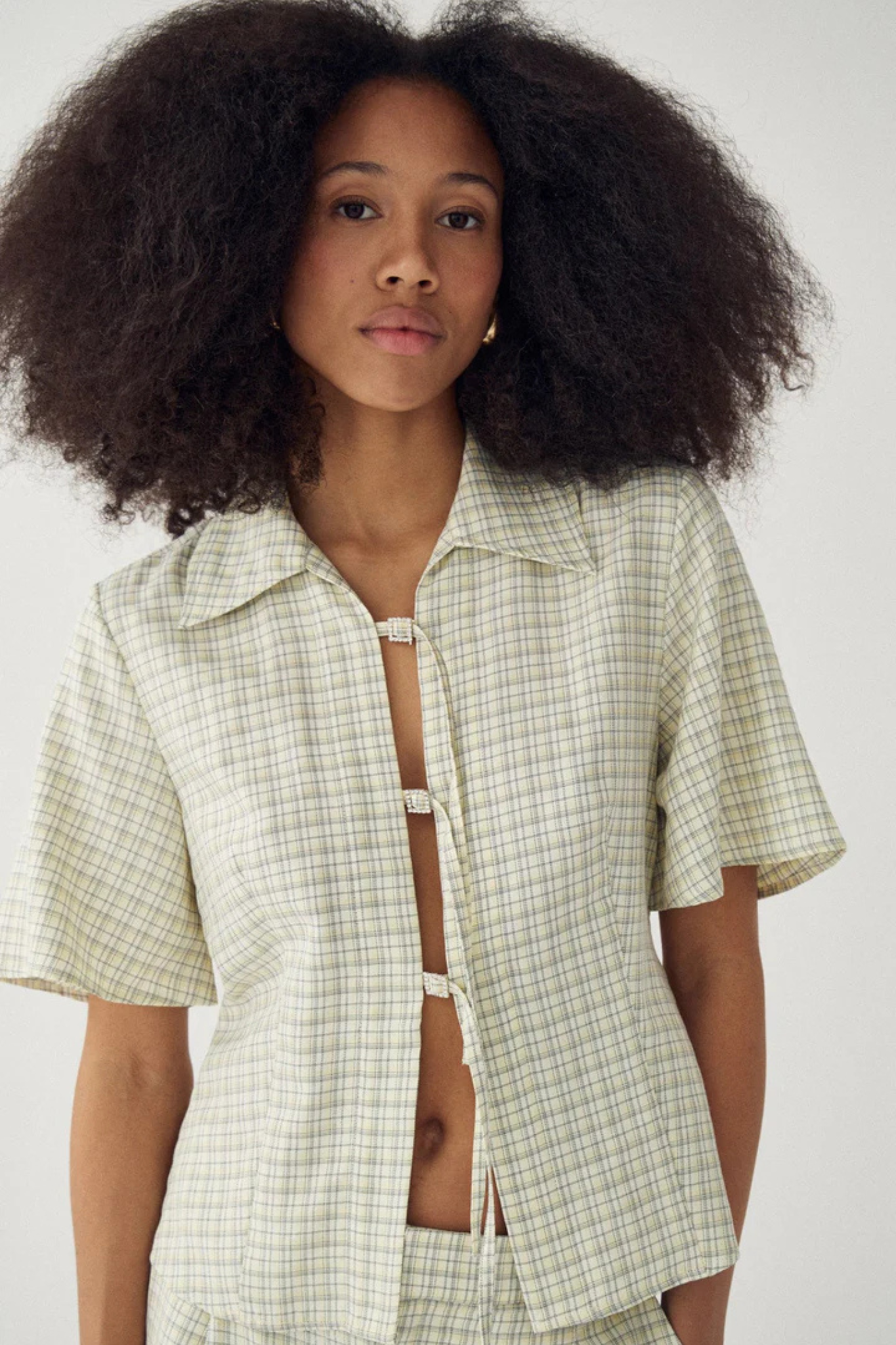 MIKO BLOUSE - DENNY YELLOW CHECK