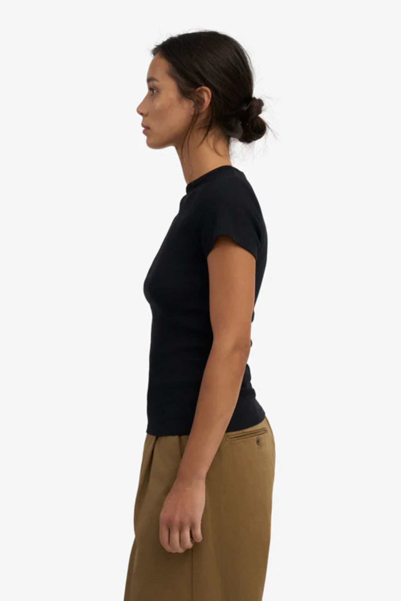 ORGANIC BOXY CROP T-SHIRT - DEEP BLACK