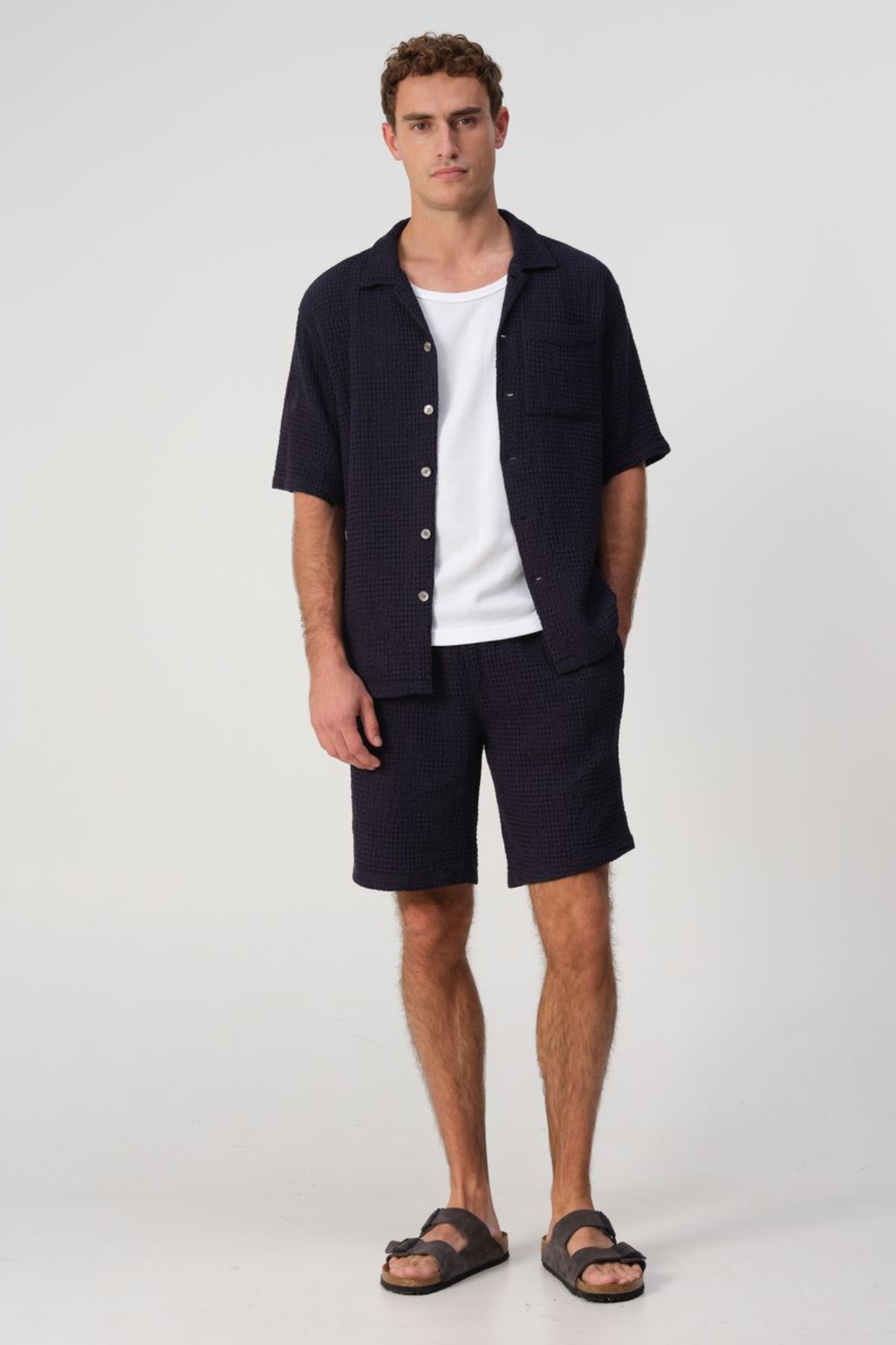 ANDY WAFFLE SHORT - SKY CAPTAIN